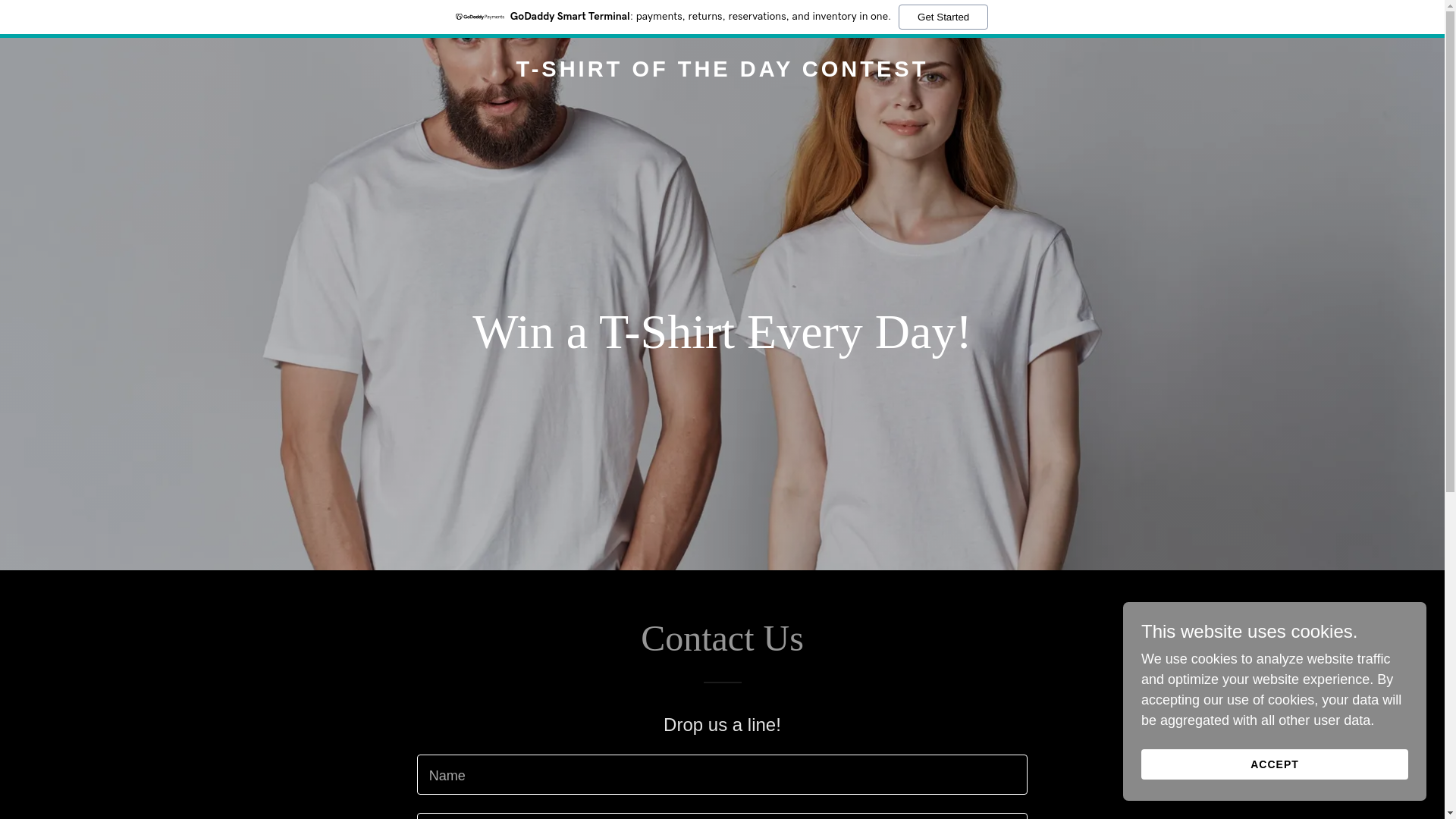 website screenshot of https://tshirtofthedaycontest.com/