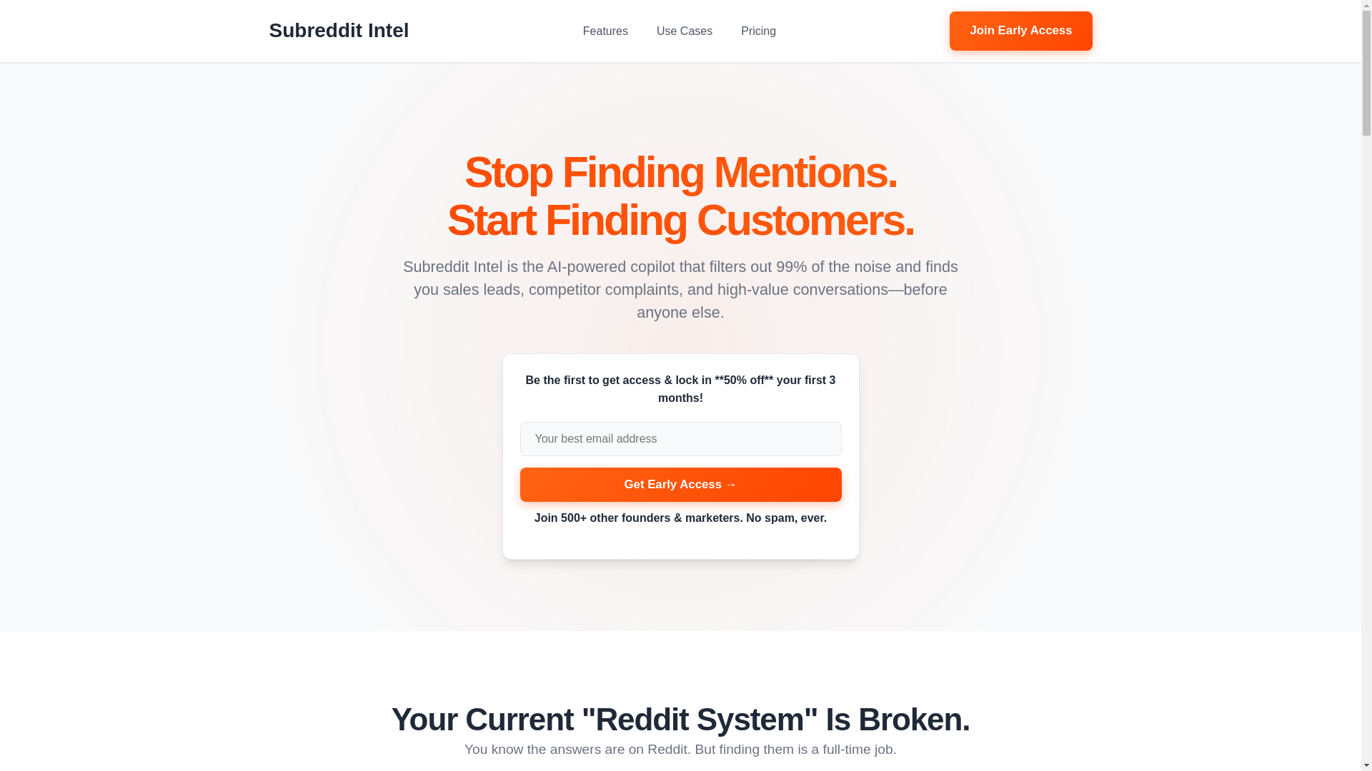 website screenshot of https://leadalert.space/