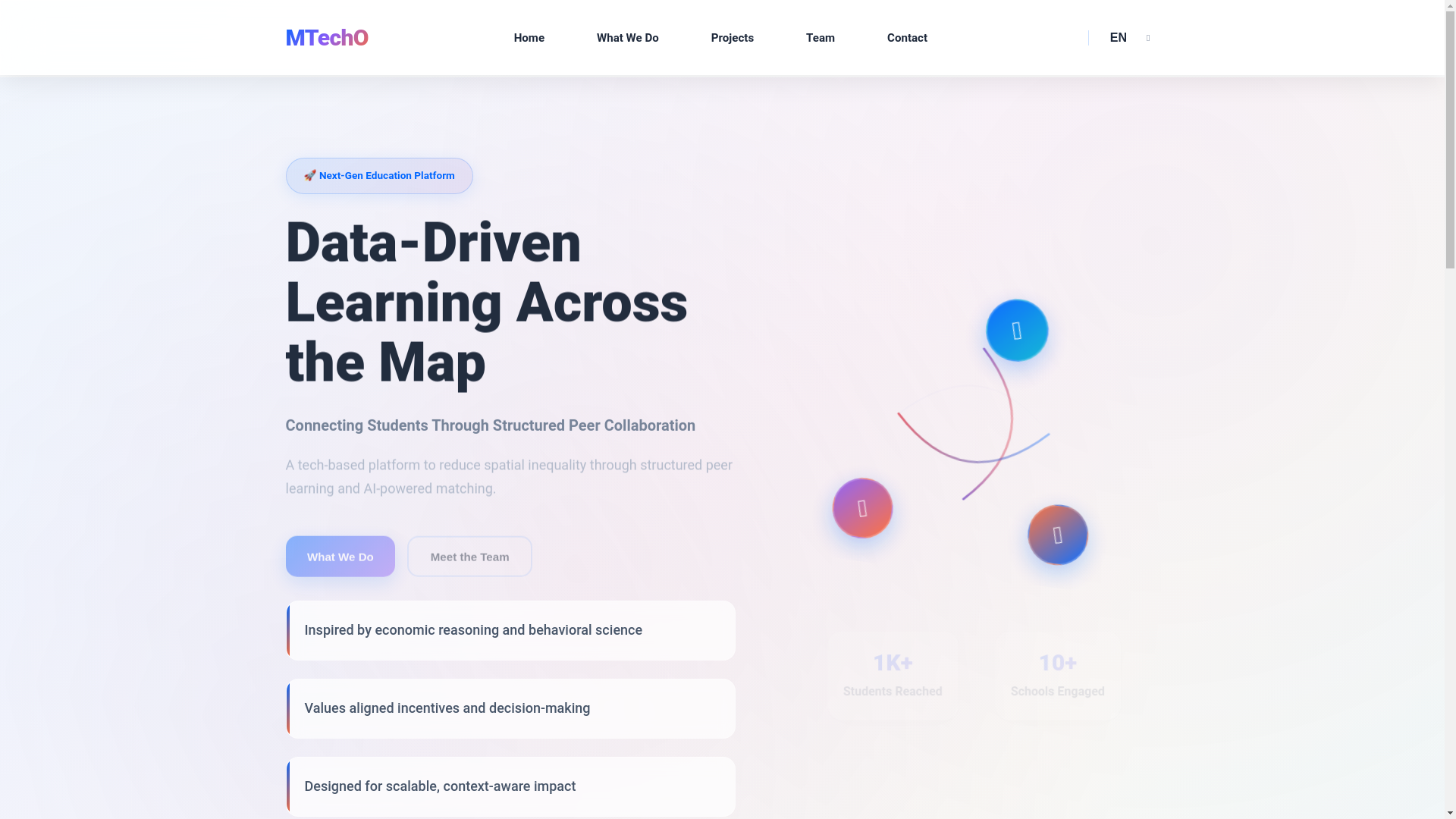 website screenshot of https://mtecho.org/