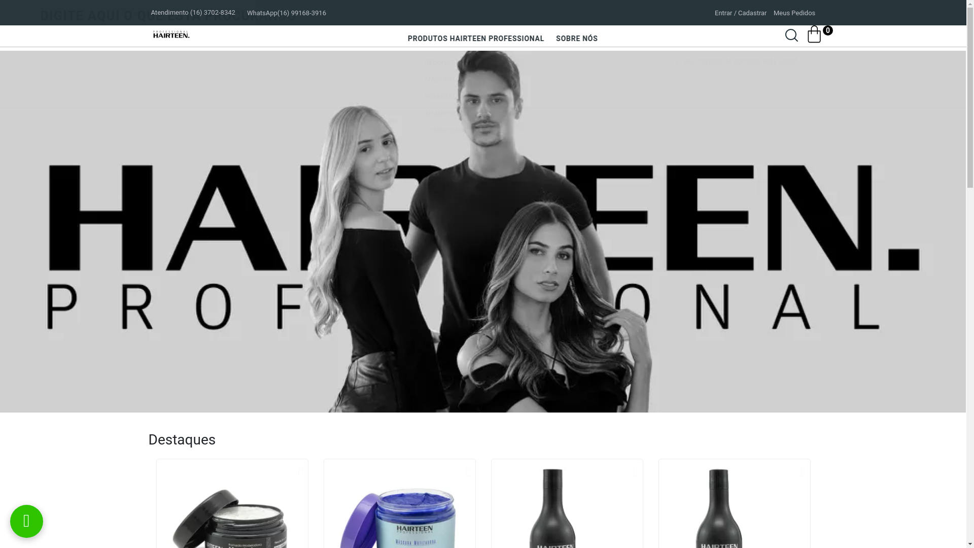 website screenshot of https://hairteen.com.br/