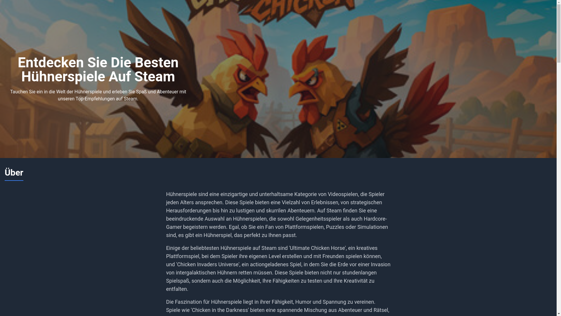 website screenshot of https://cluckinswissgames.com/
