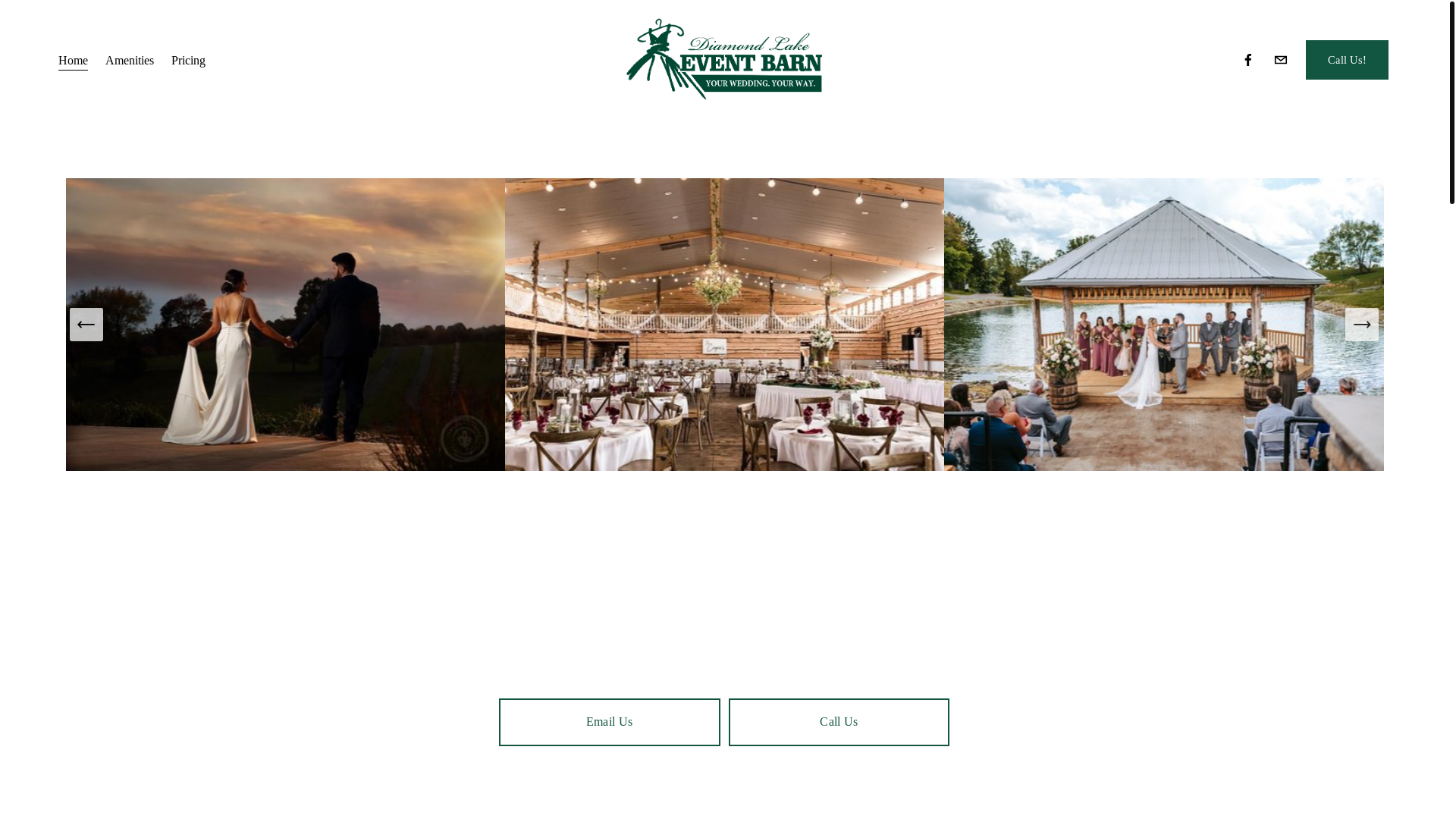 website screenshot of https://dlceventcenter.com/
