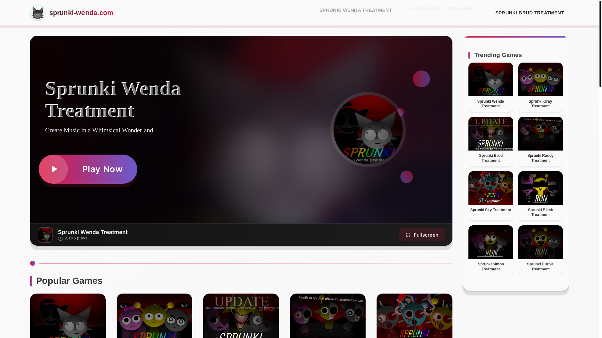 website screenshot of https://sprunki-wenda-com.pages.dev/