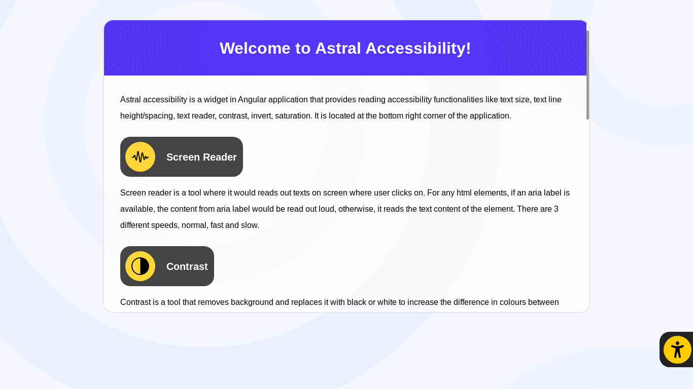 website screenshot of https://astral-accessibility.pages.dev/