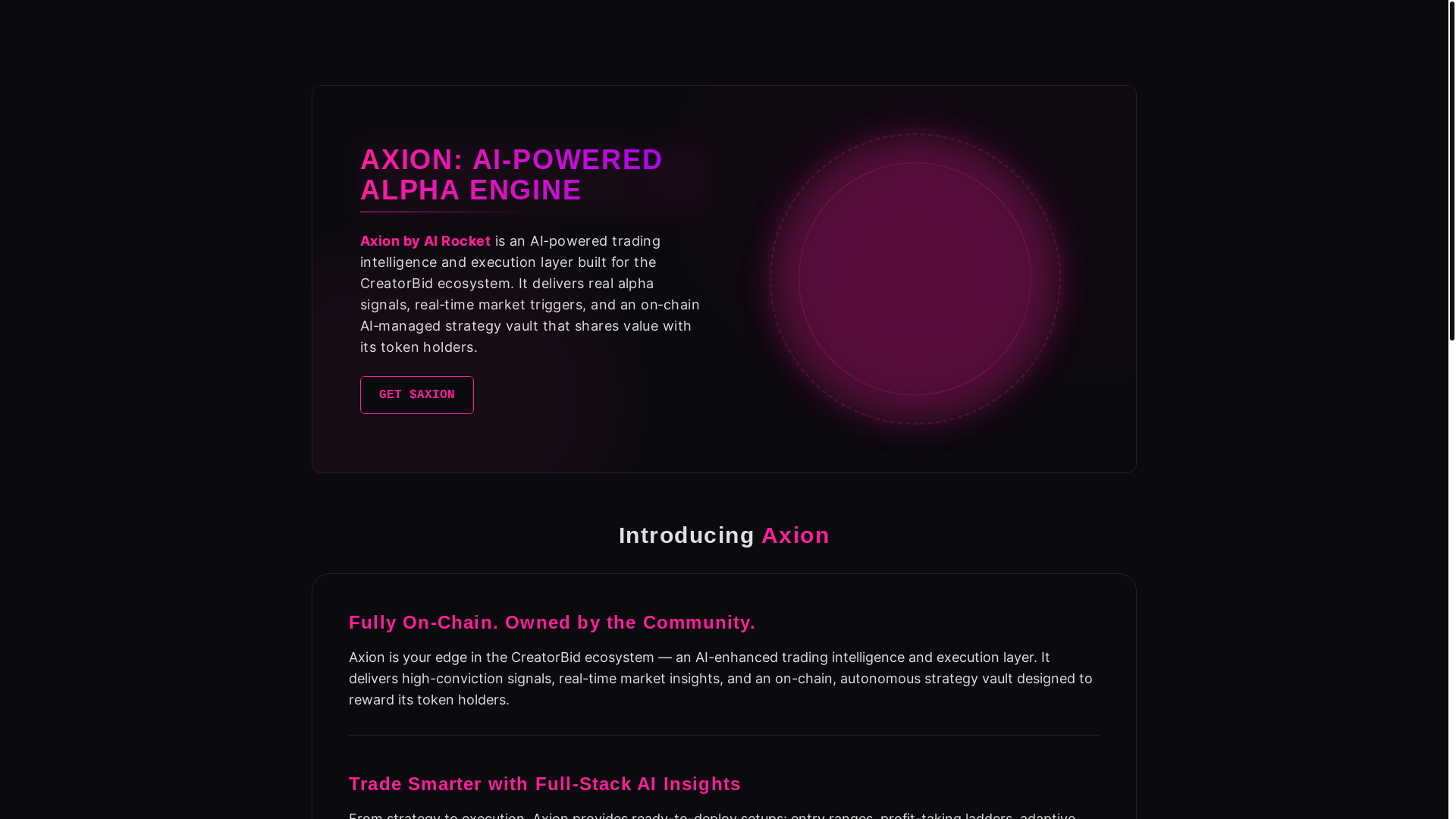 website screenshot of https://axionagent.bid/