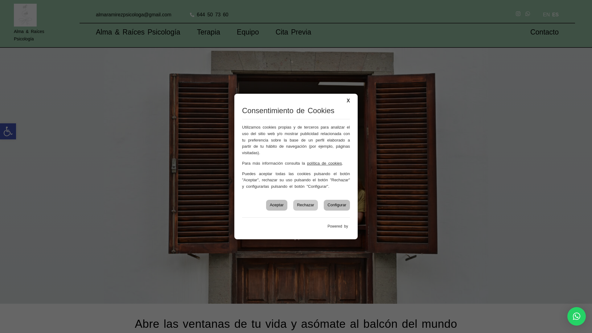 website screenshot of https://almayraicespsicologia.com/