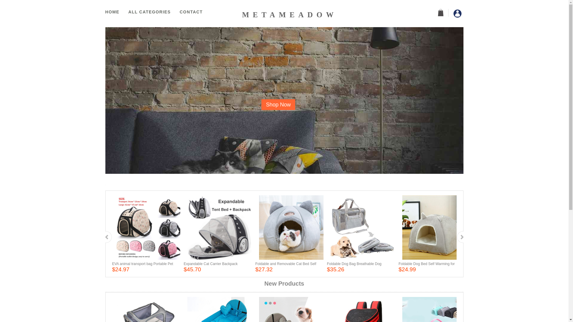 website screenshot of https://metameadow.shop/