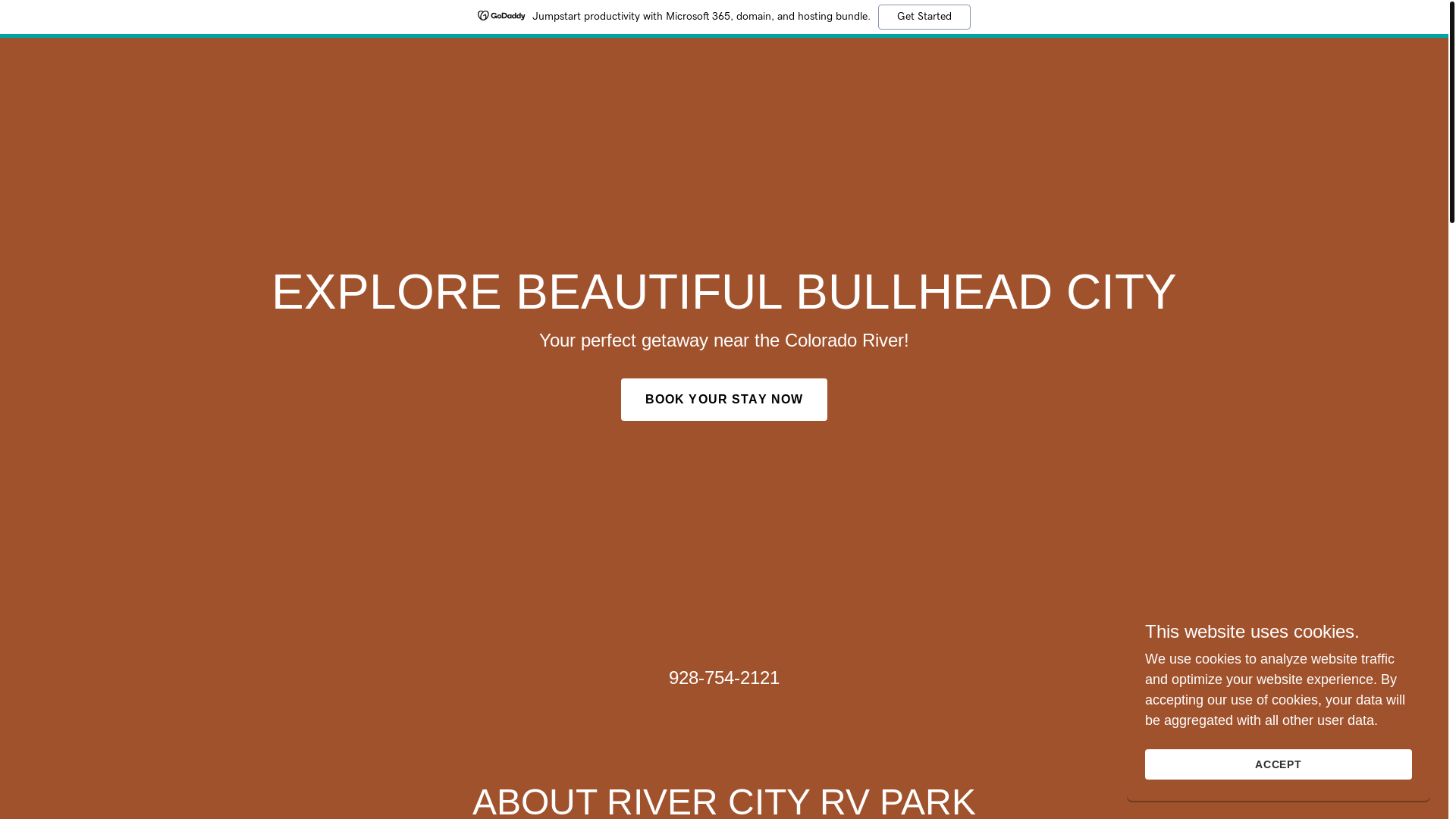 website screenshot of https://rivercityrvparks.com/