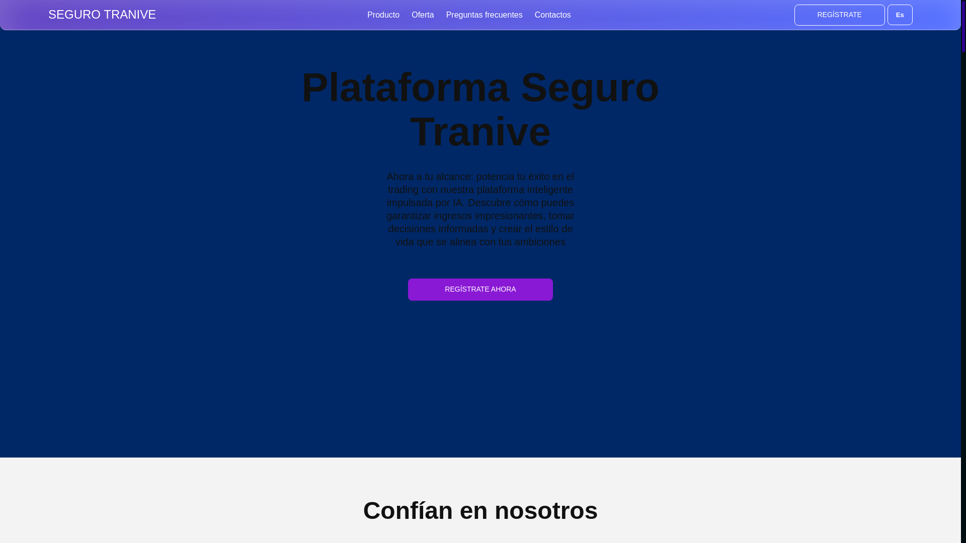 website screenshot of https://seguro-tranive.com/