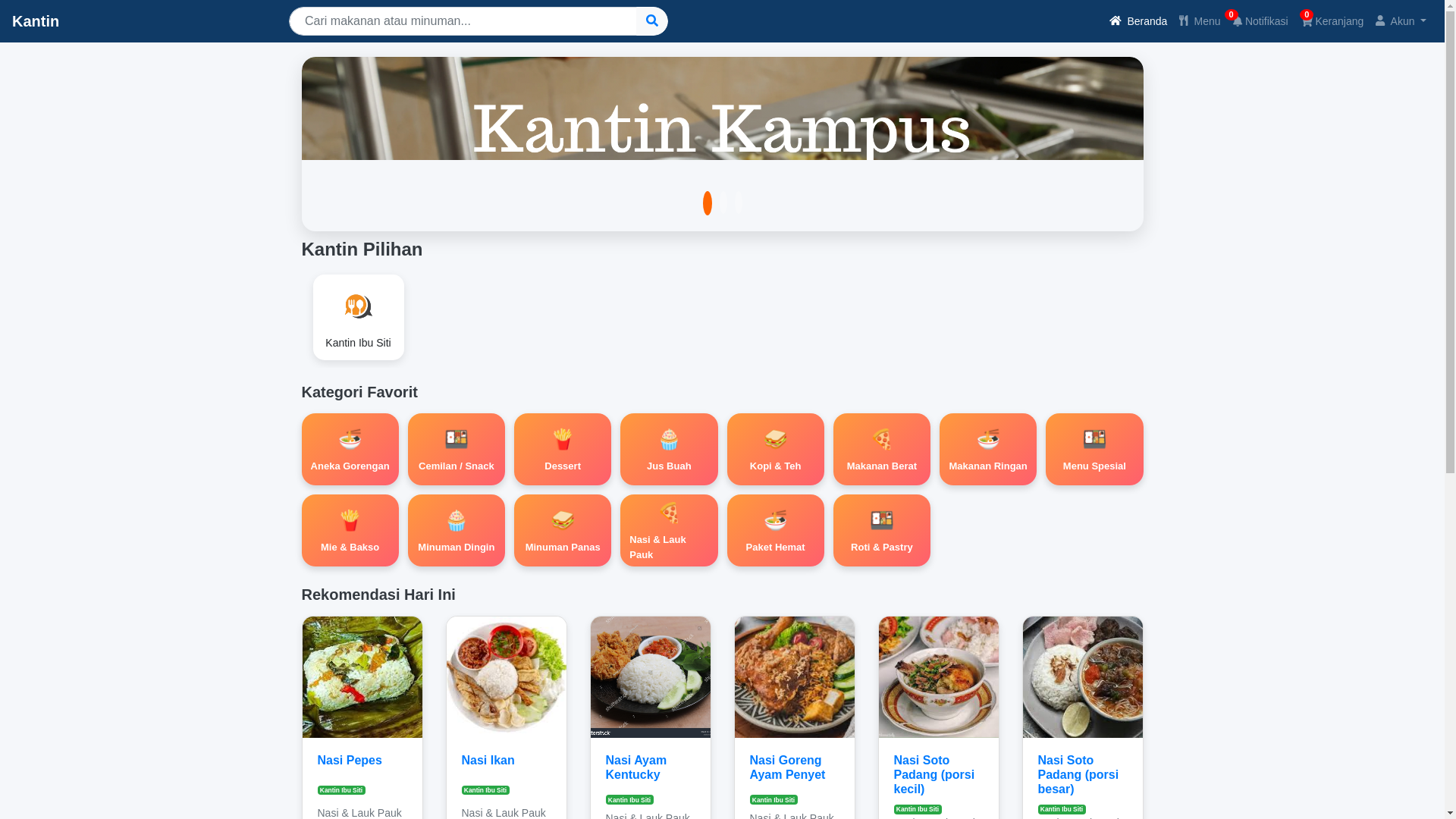 website screenshot of https://kantinkampus.my.id/