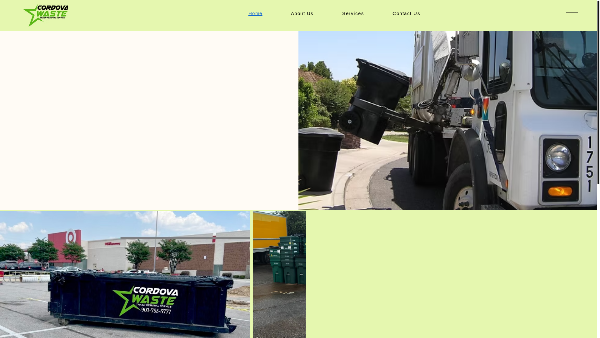 website screenshot of https://cordovawasteinc.com/