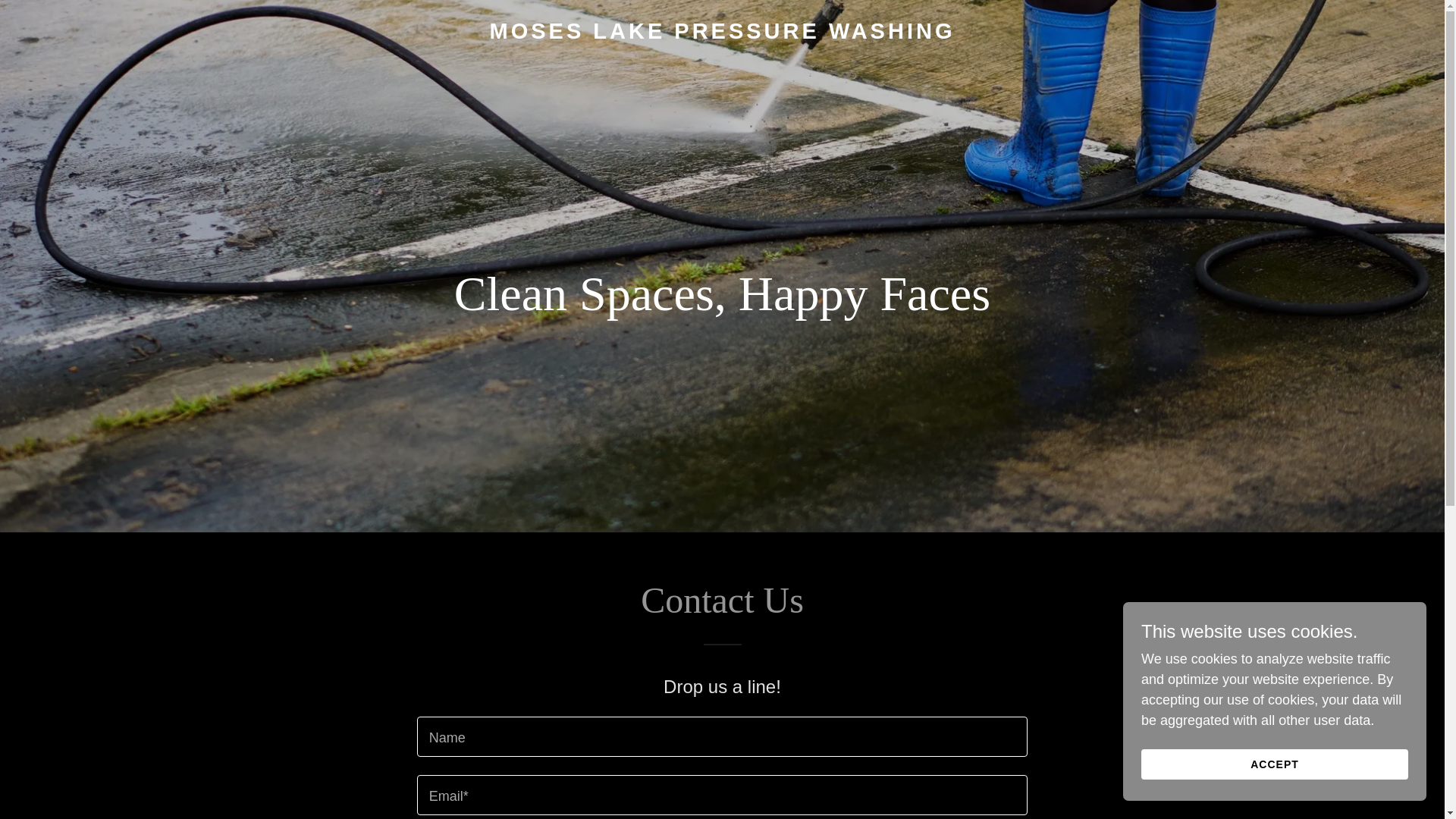 website screenshot of https://moseslakepressurewashing.com/