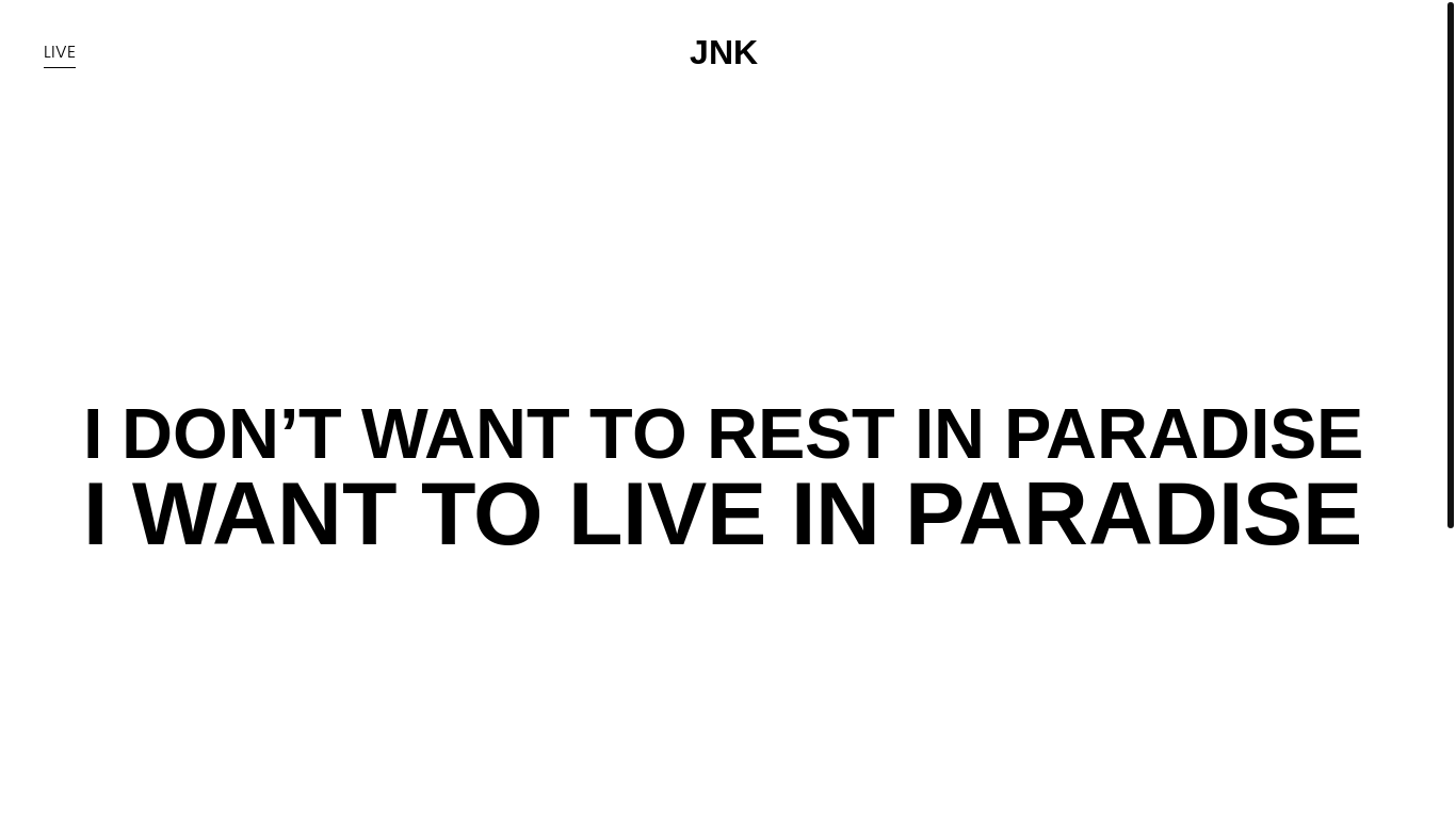 website screenshot of https://jnk-live.com/