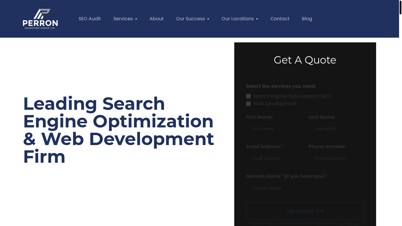 website screenshot of https://perronmarketingbacklinks.com/