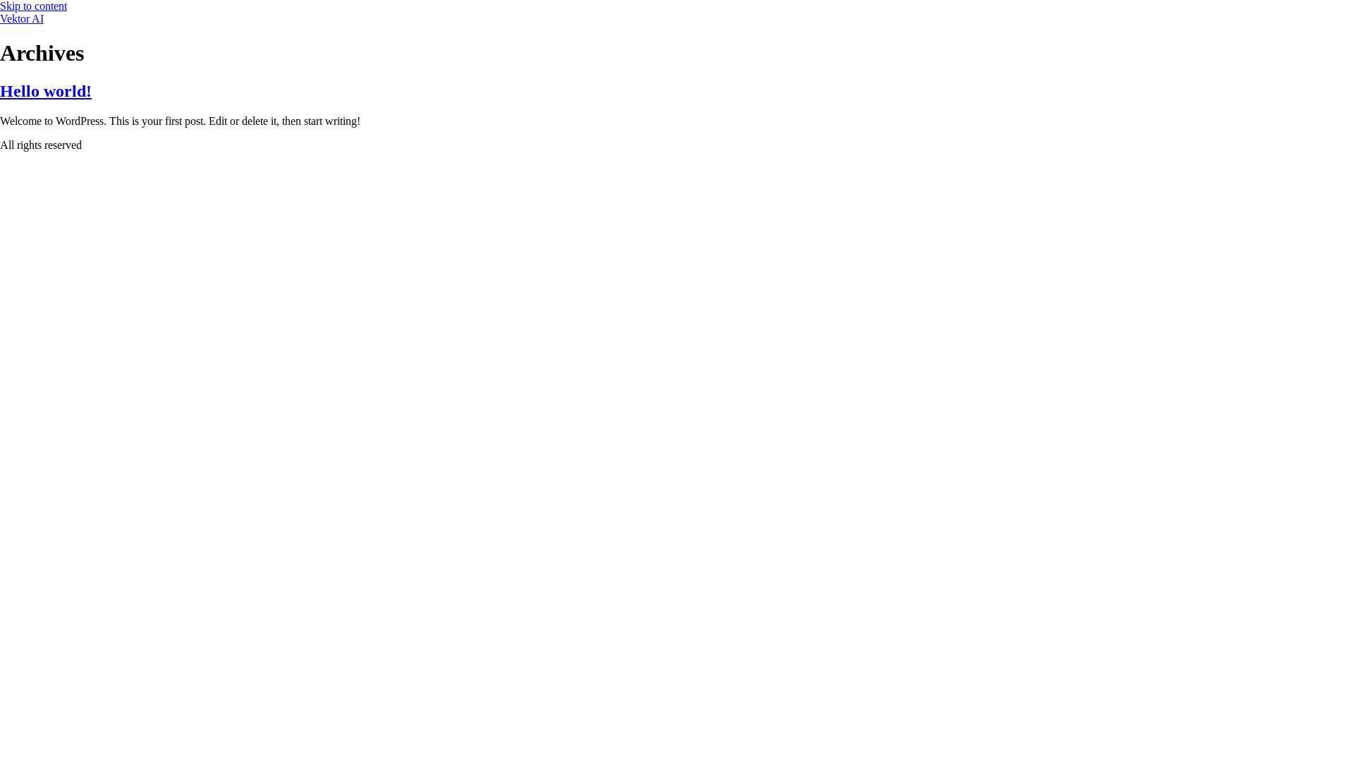 website screenshot of https://vektorai.ai/