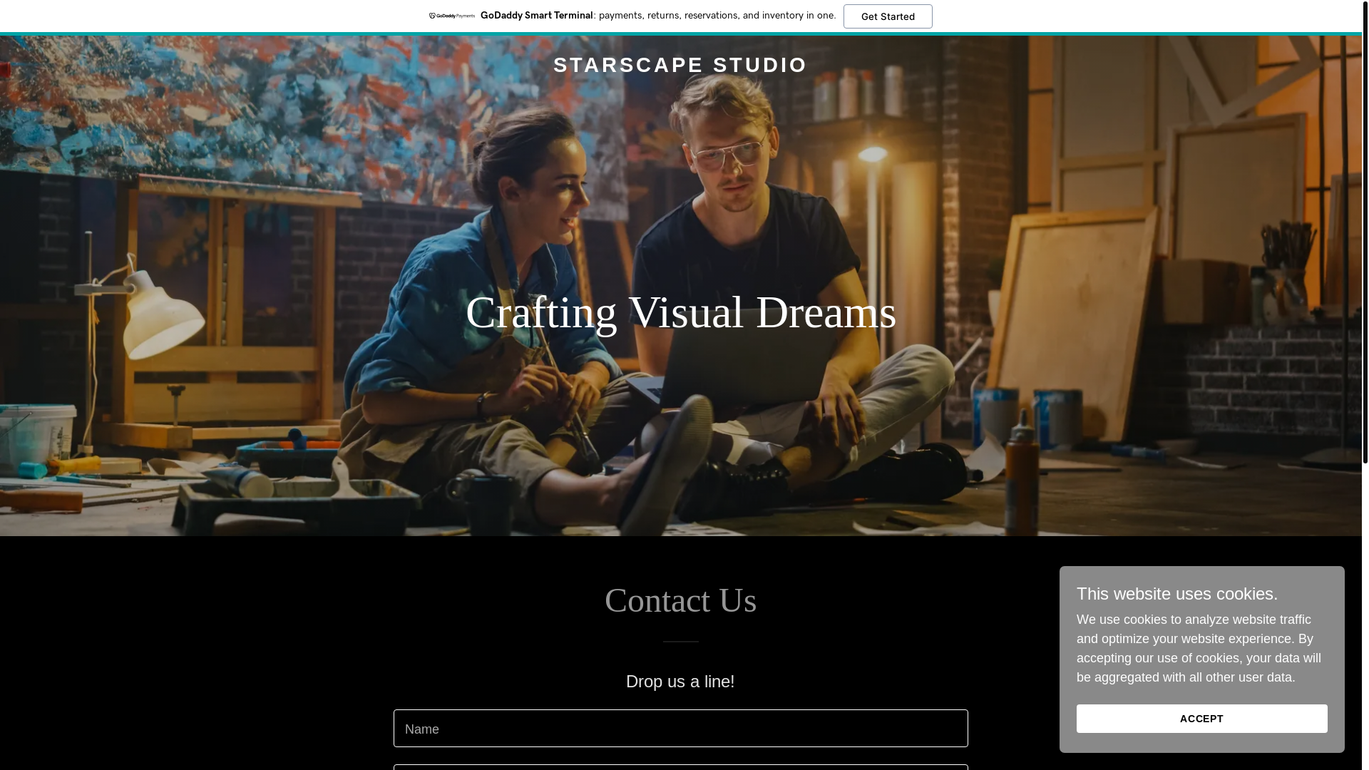 website screenshot of https://starscape.studio/