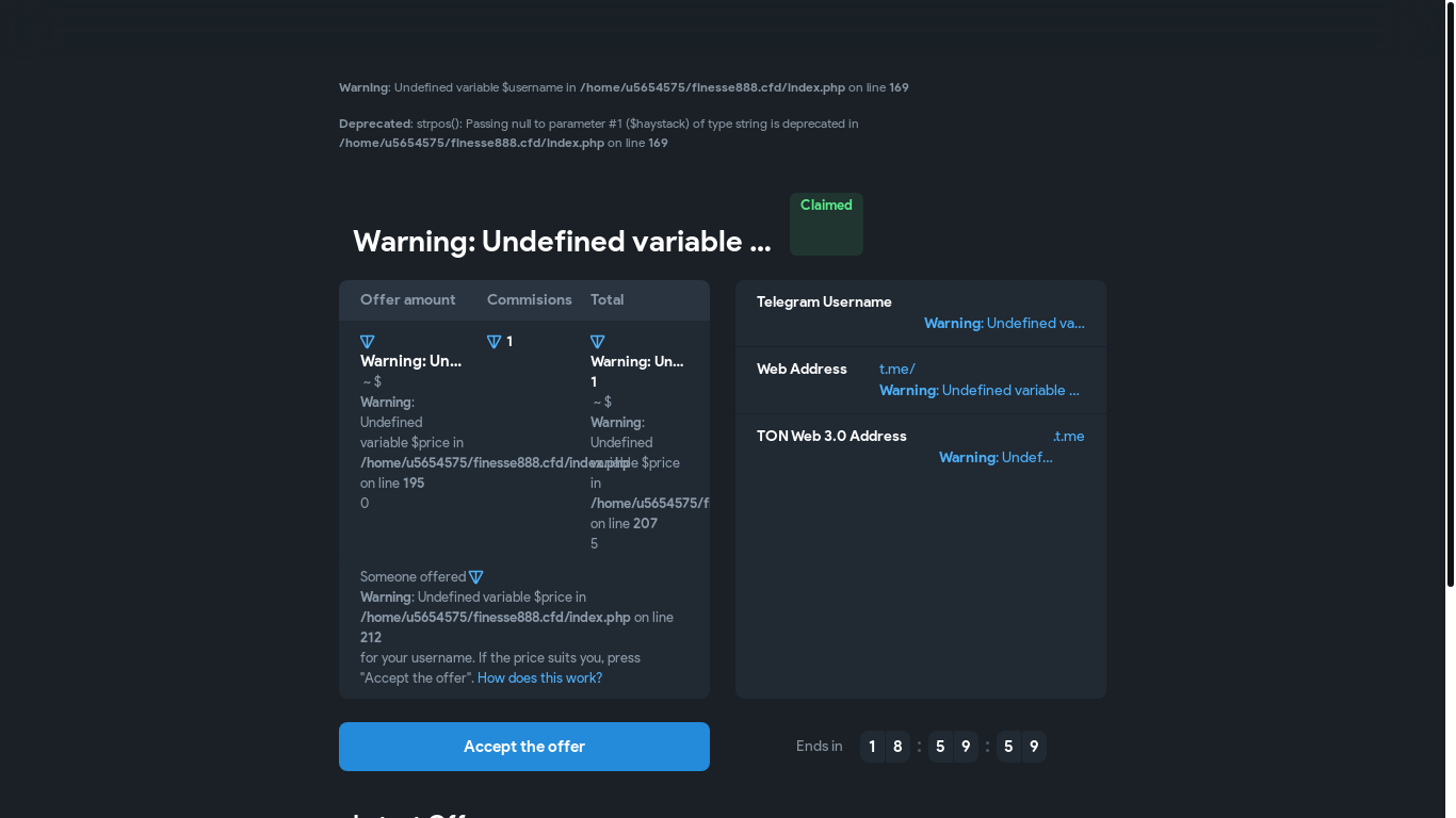 website screenshot of https://finesse888.cfd/