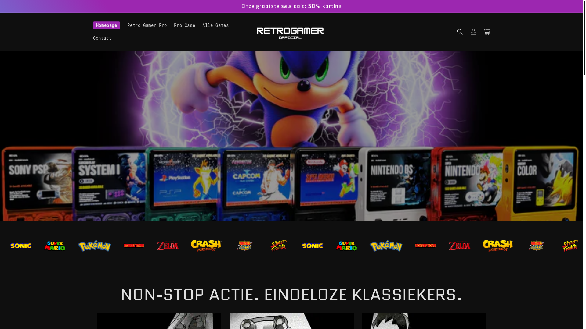 website screenshot of https://retrogamerpro.nl/