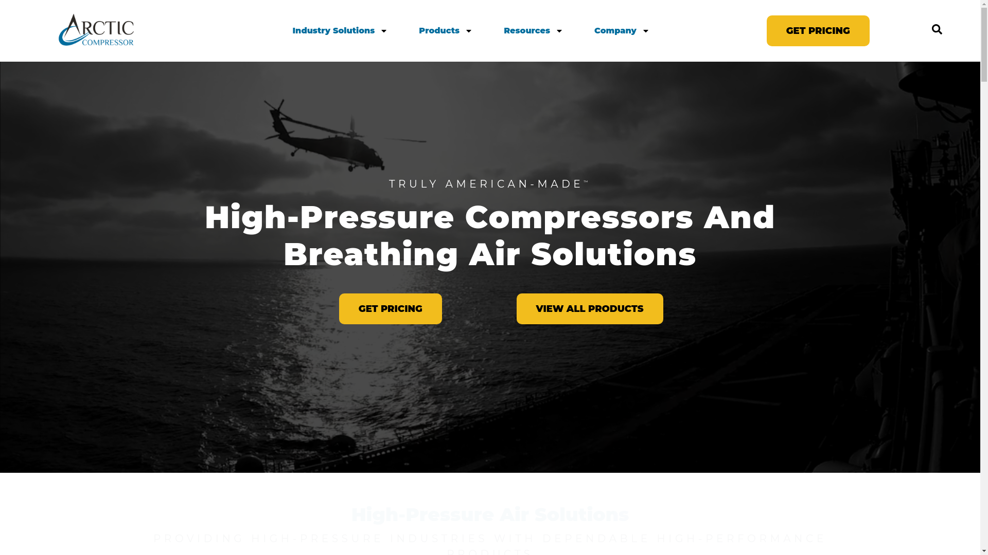 website screenshot of https://www.arcticcompressor.com/