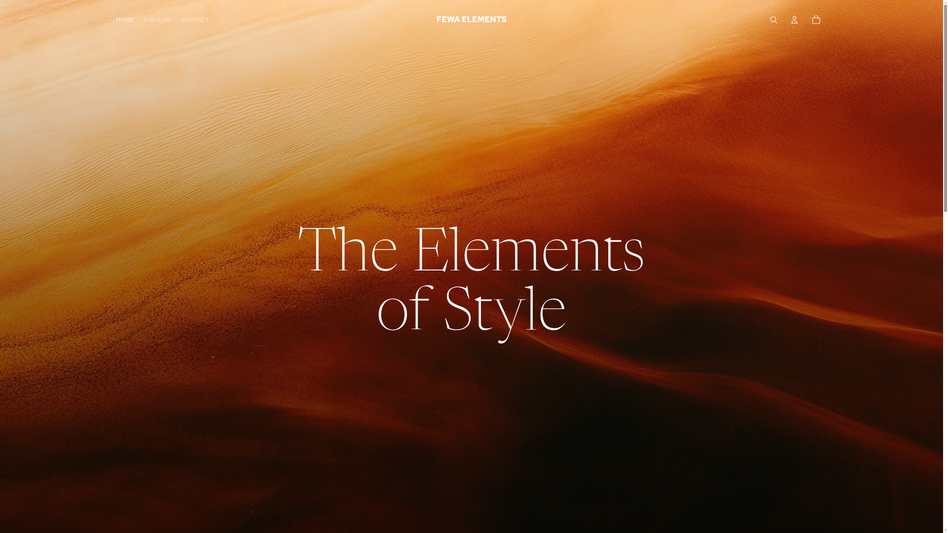 website screenshot of https://fewaelements.com/