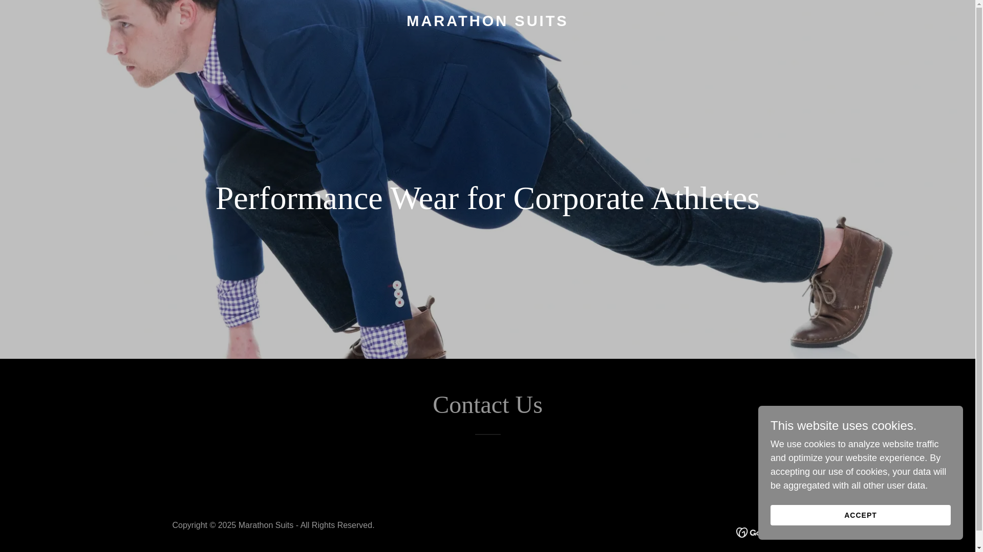 website screenshot of https://marathonsuits.com/