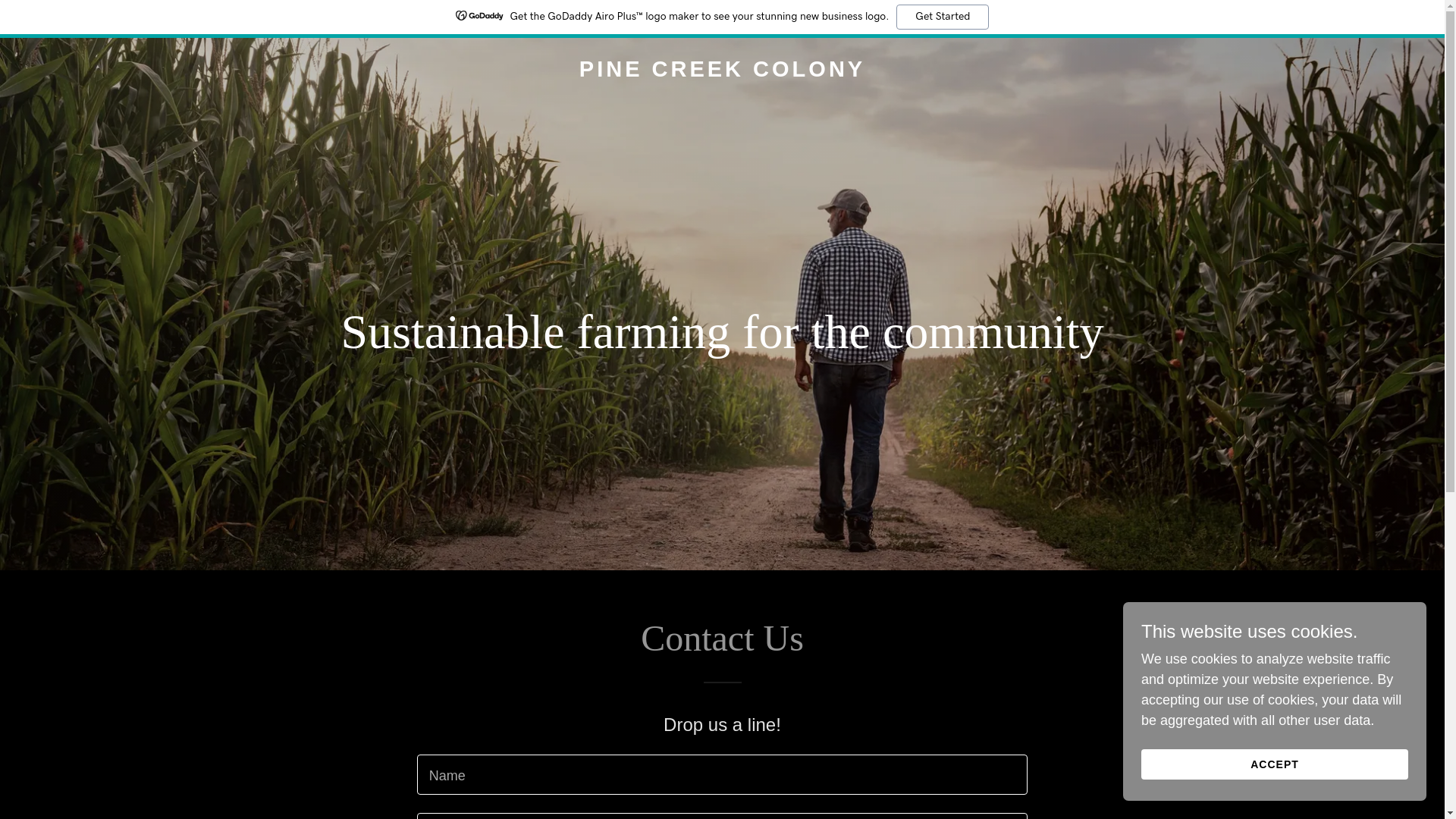 website screenshot of https://pinecreekcolony.ca/