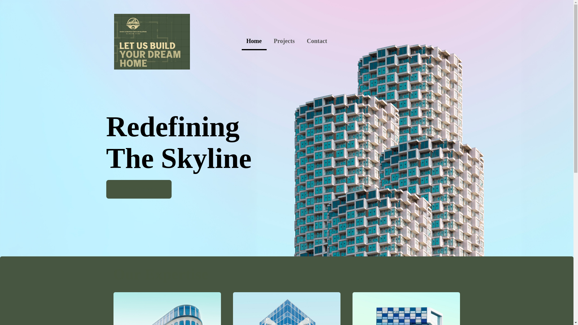 website screenshot of https://mairaconstruction.co.in/