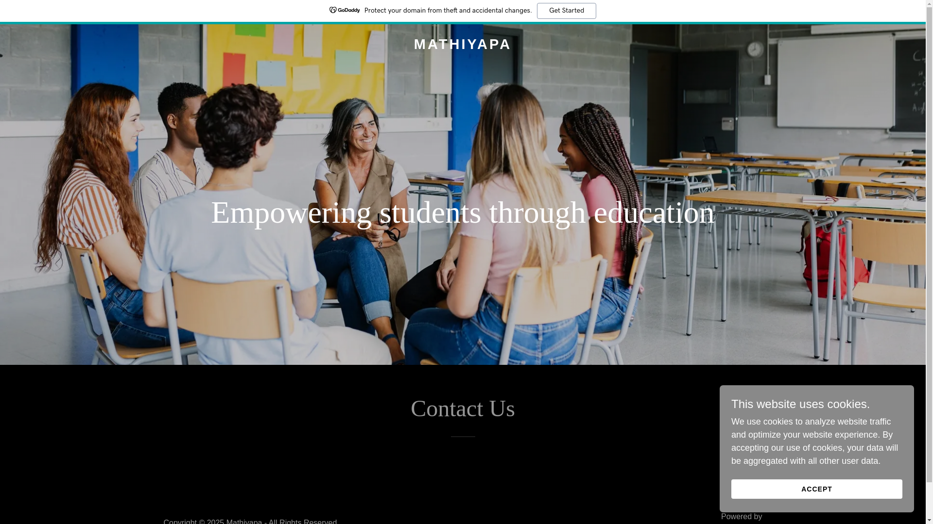 website screenshot of https://mathiyapa.com/