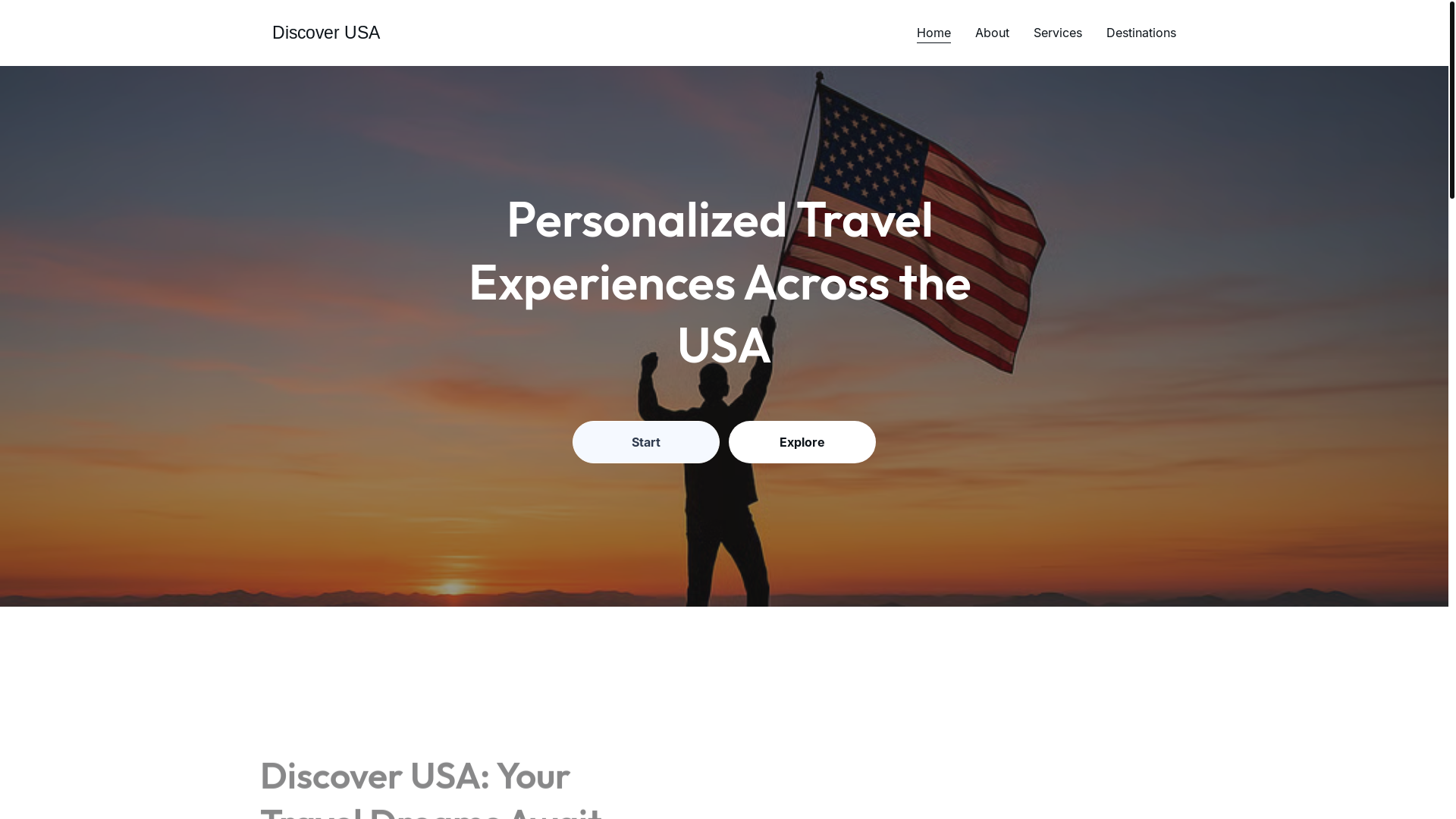 website screenshot of https://discoverusa.us/