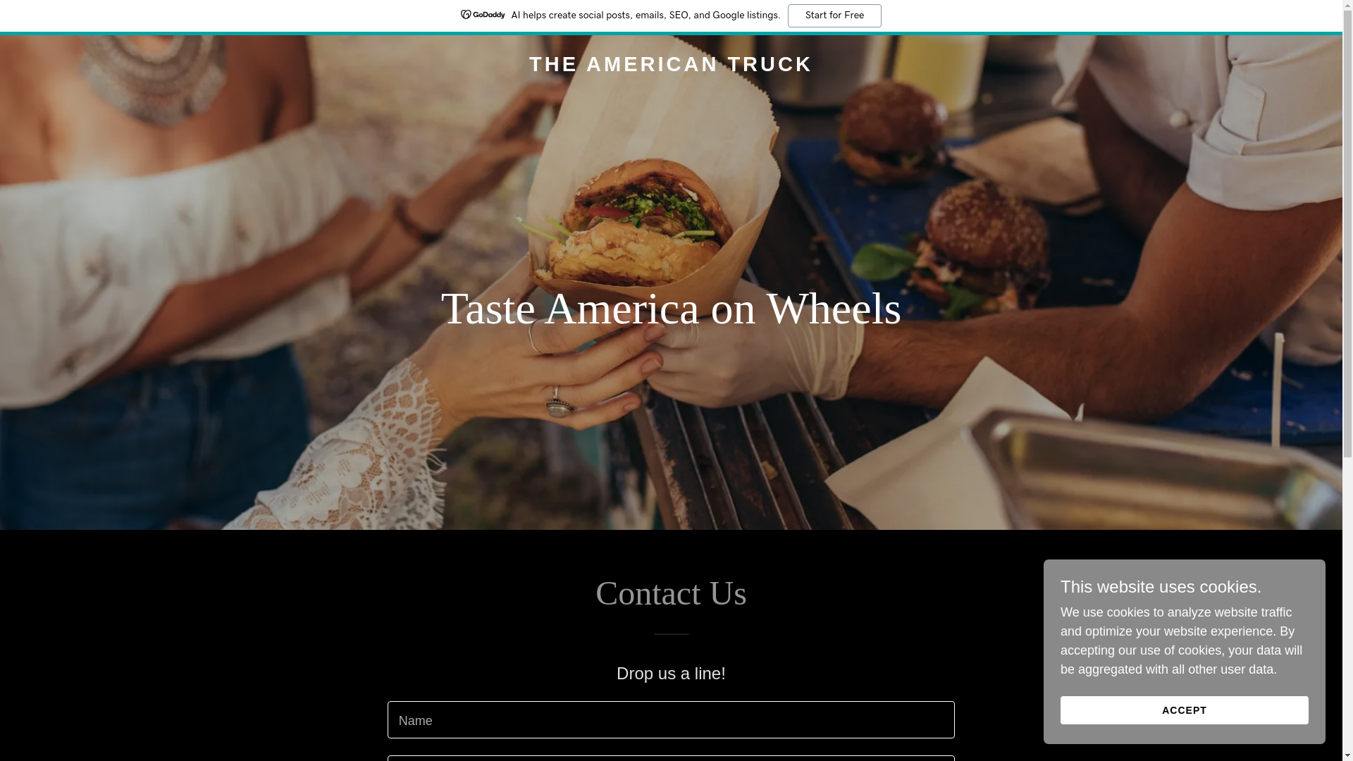 website screenshot of https://theamericantruck.au/