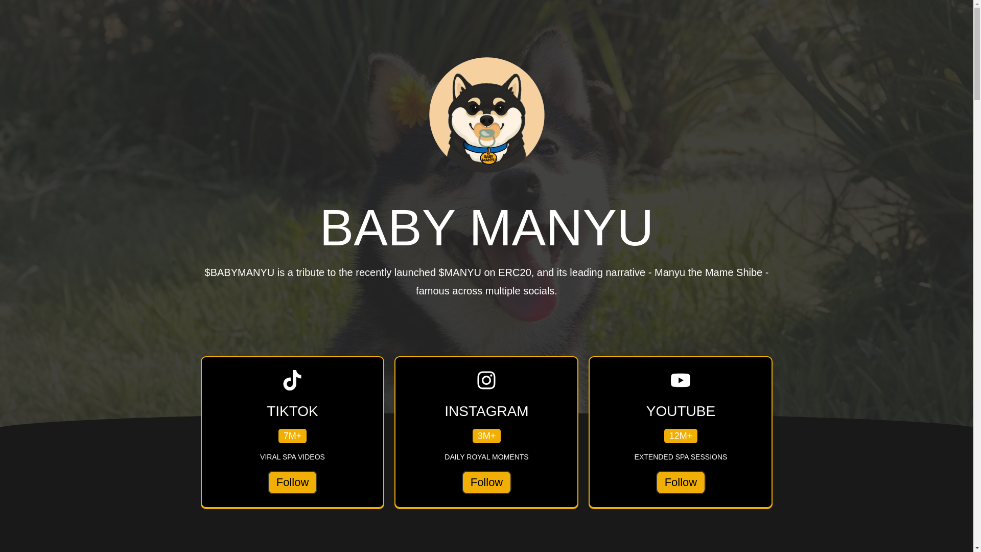 website screenshot of https://babymanyu.cc/