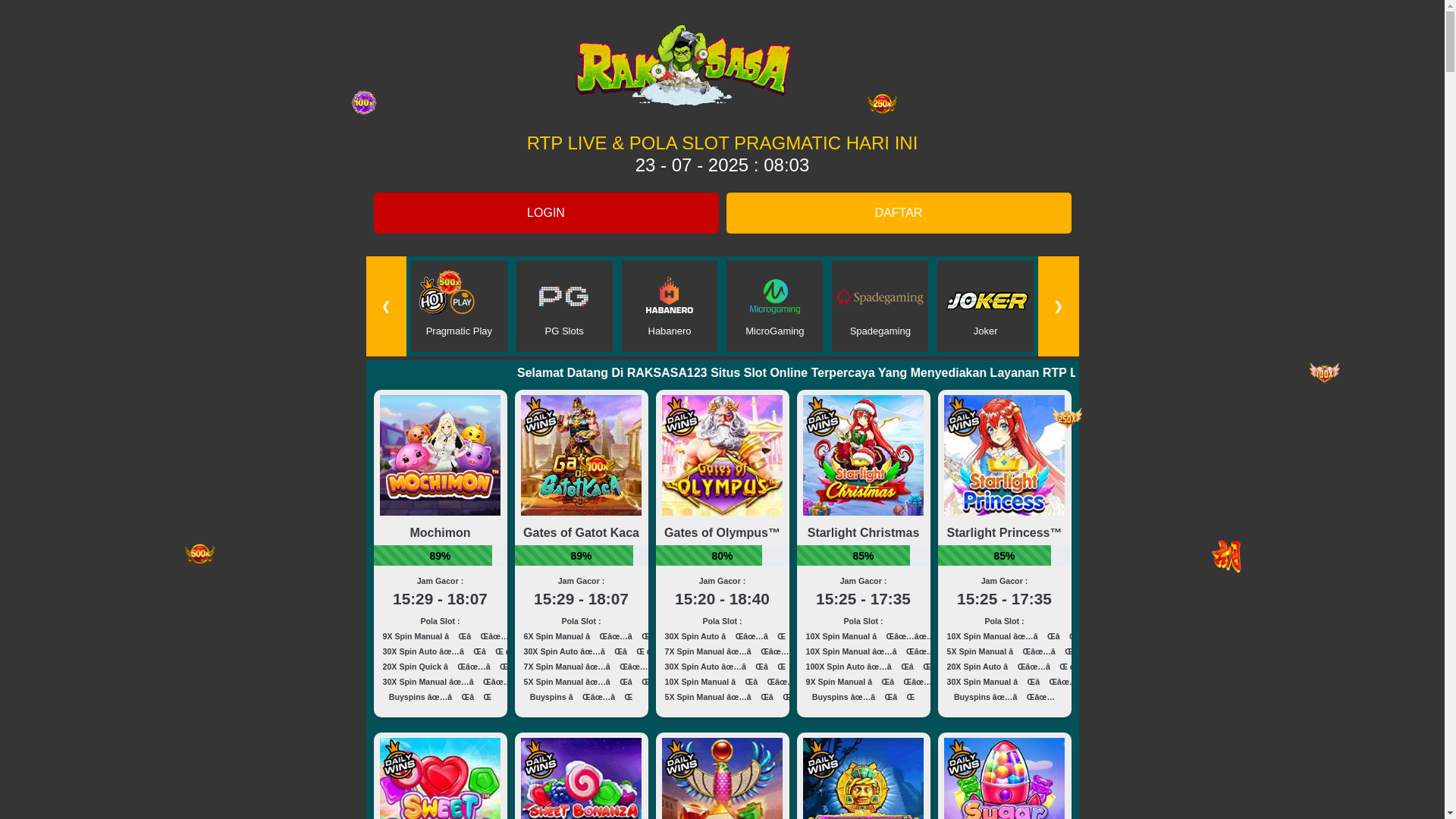 website screenshot of https://raksasa123-rtp.pages.dev/
