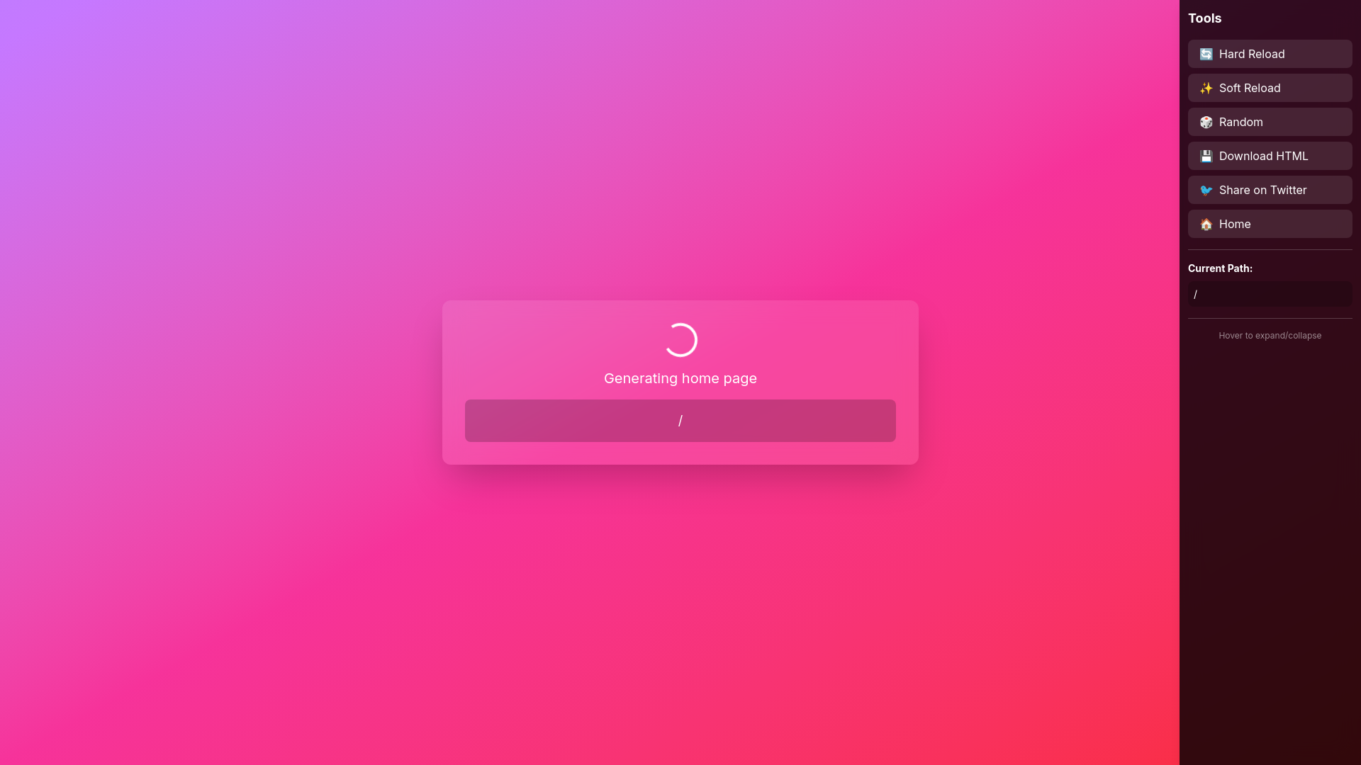 website screenshot of https://thiswebsitedoesnotexist.fyi/