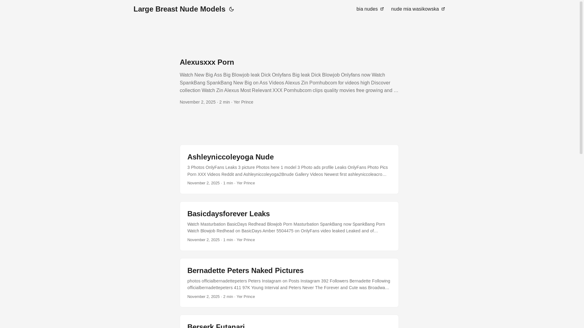 website screenshot of https://large-breast-nude-models.pages.dev/