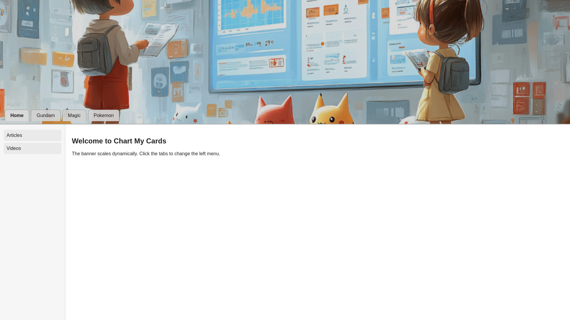 website screenshot of https://chartmycards.com/