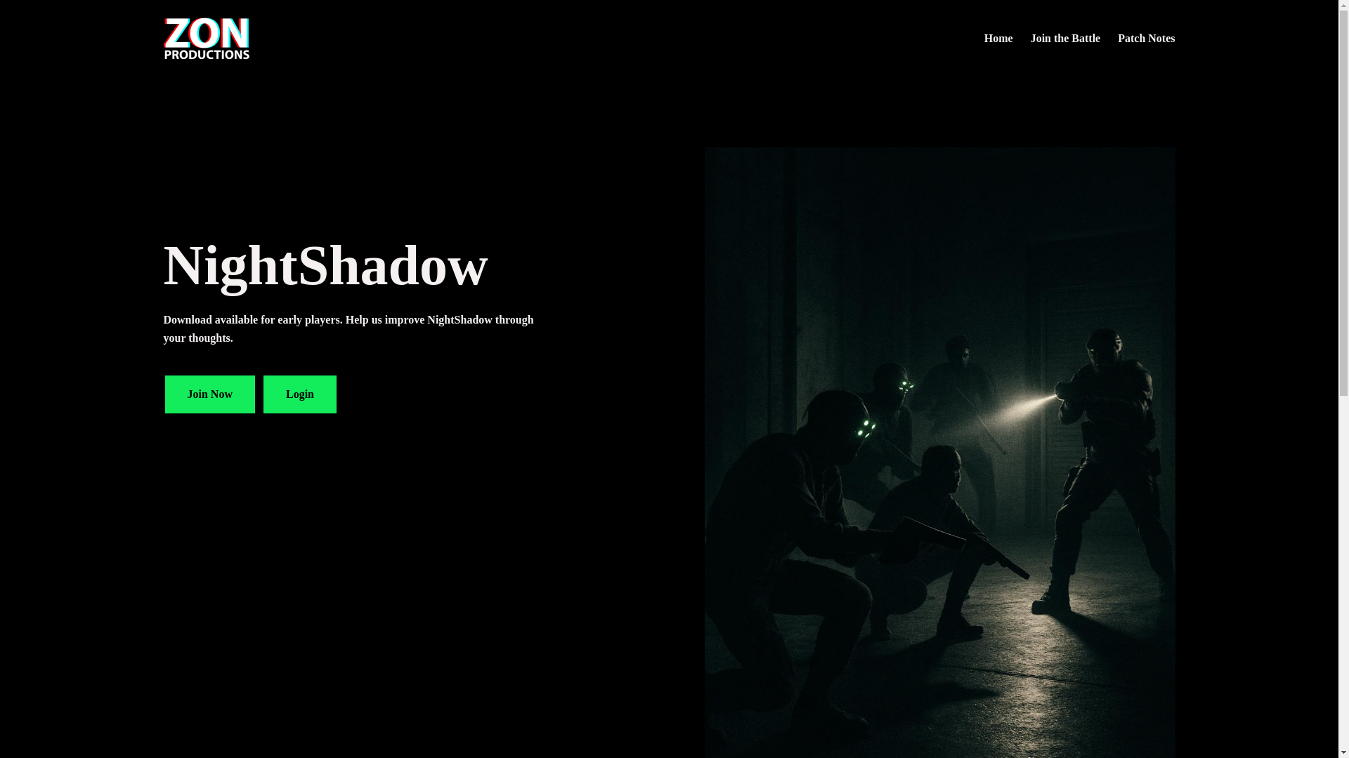 website screenshot of https://zon-productions.com/