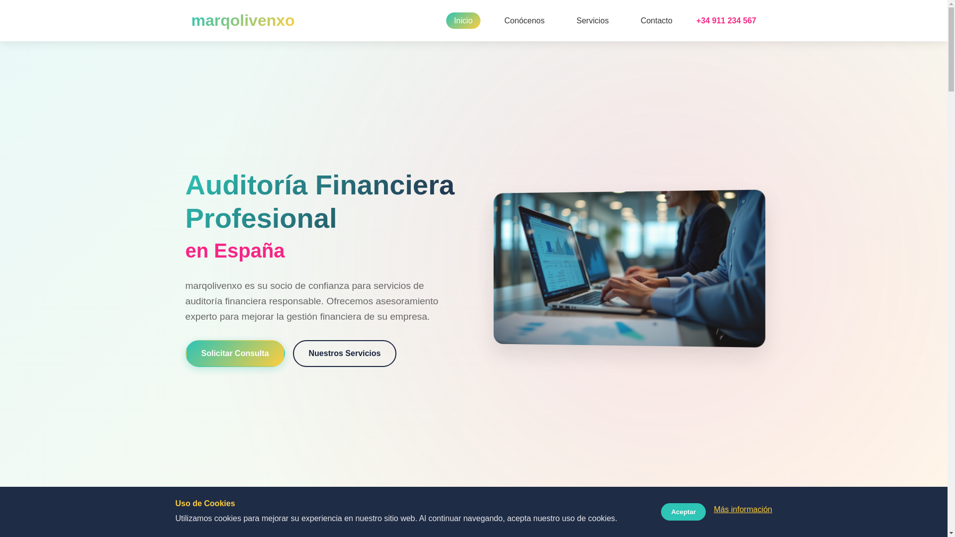 website screenshot of https://marqolivenxo.com/
