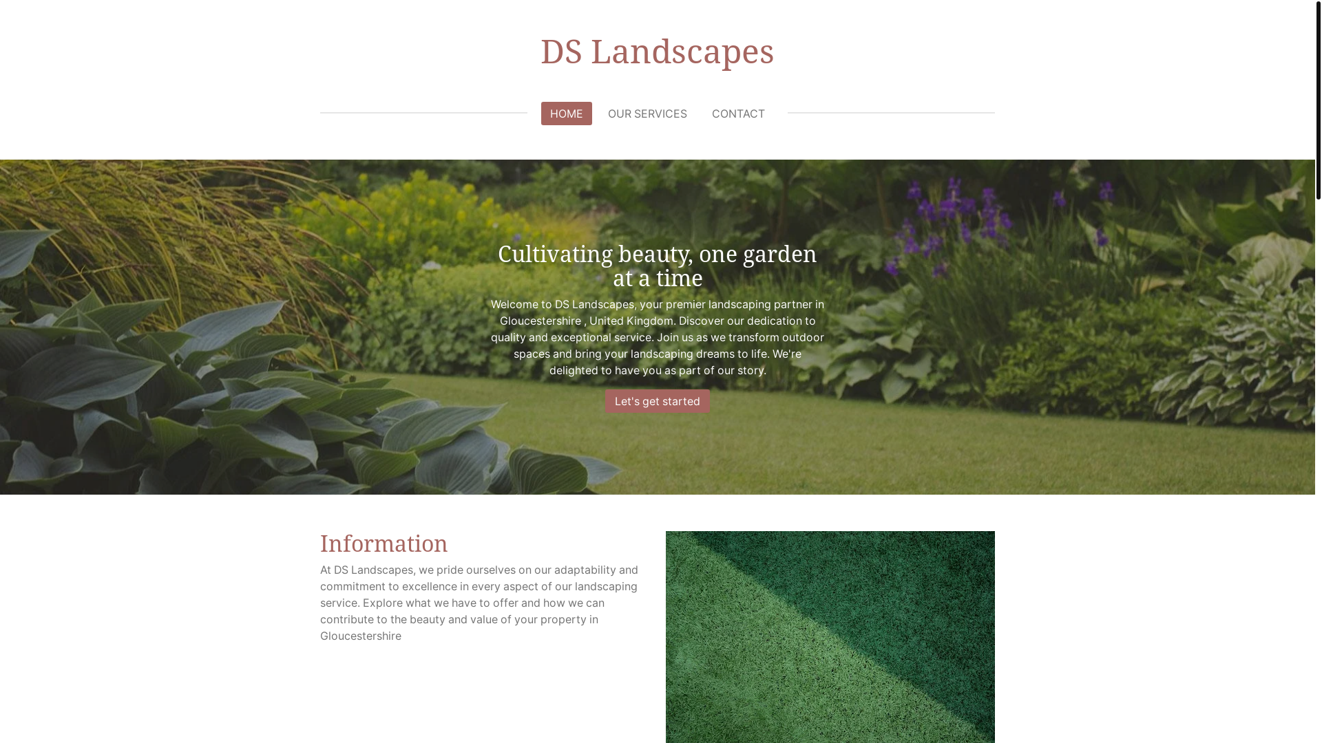 website screenshot of https://ds-landscapes.com/