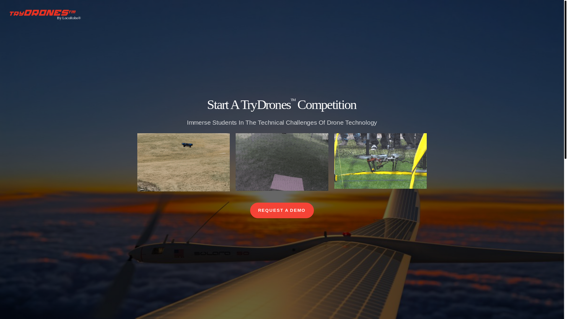 website screenshot of https://trydronesteam.com/