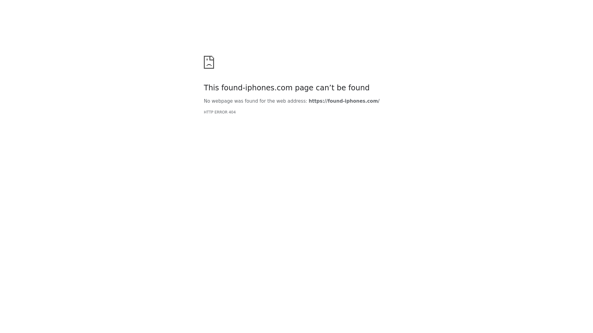 website screenshot of https://found-iphones.com/