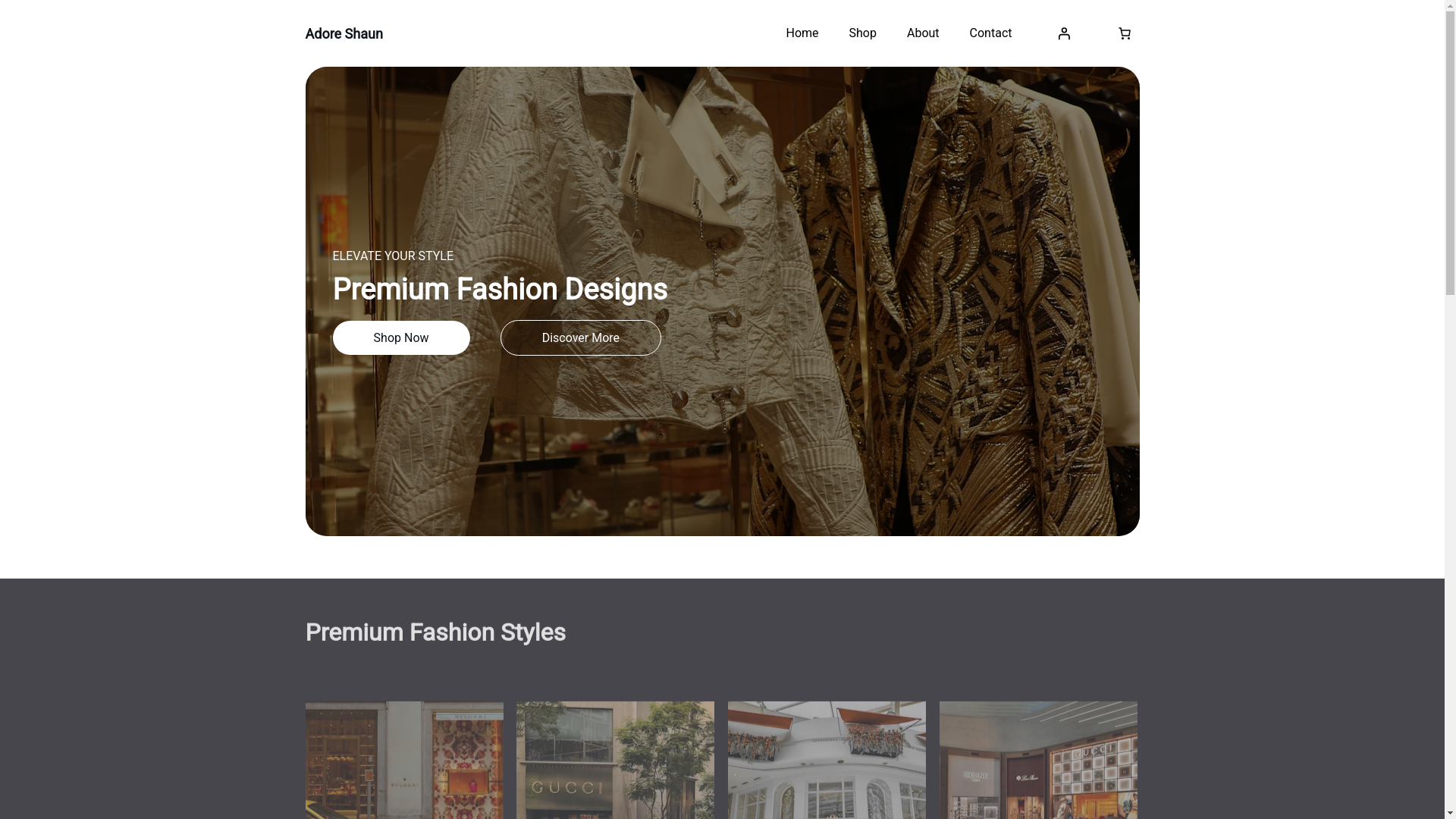 website screenshot of https://adoreshaun.in/