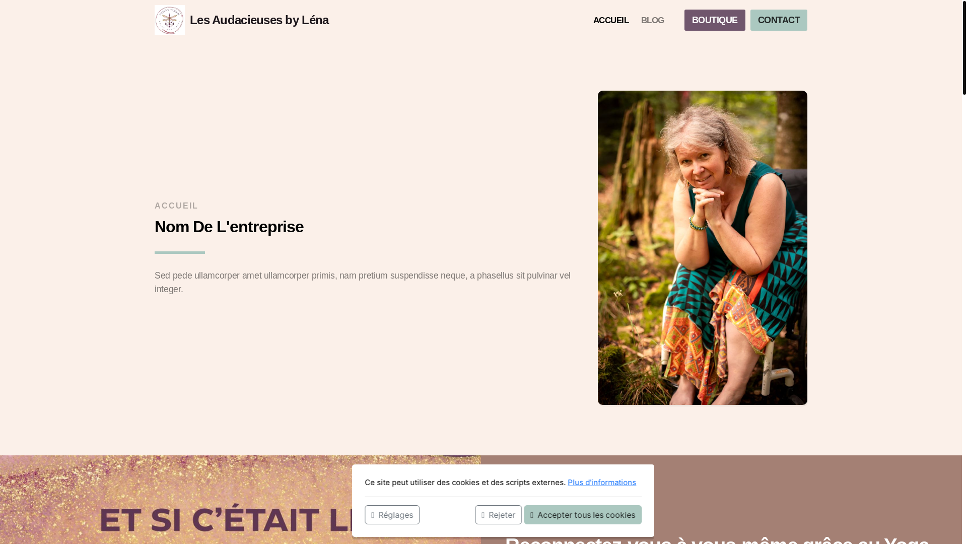 website screenshot of https://lesaudacieusesbylena.ch/