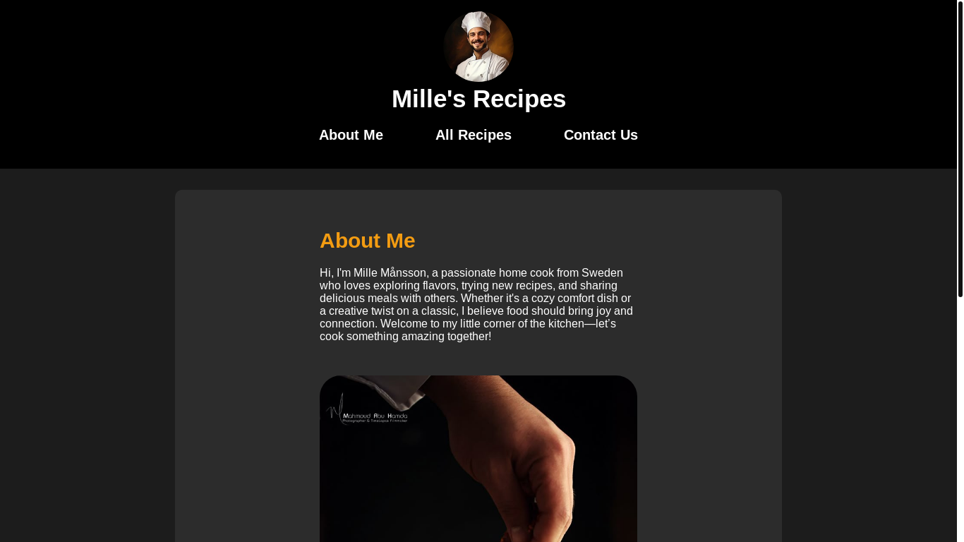website screenshot of https://amateurcook.pages.dev/
