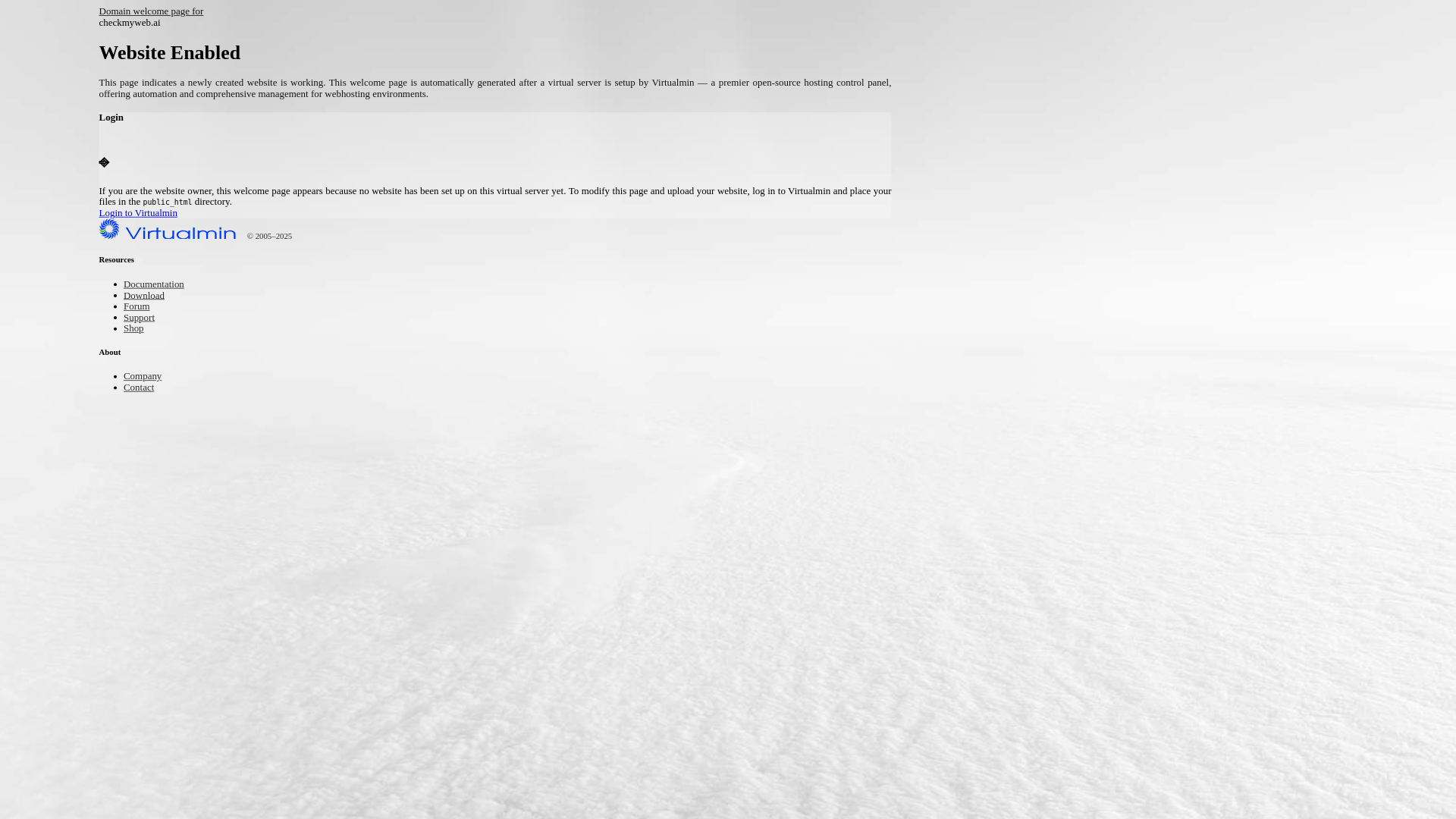 website screenshot of https://checkmyweb.ai/