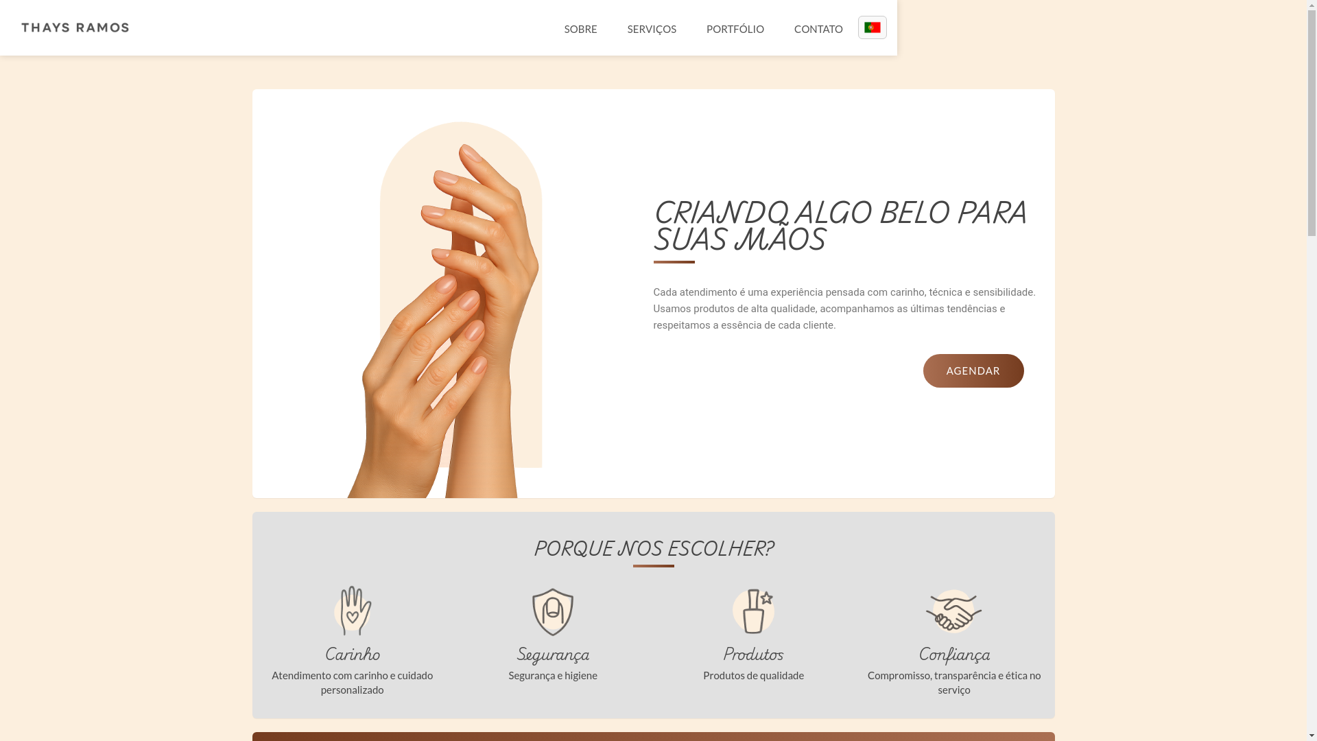 website screenshot of https://thays-ramos-nail.com/