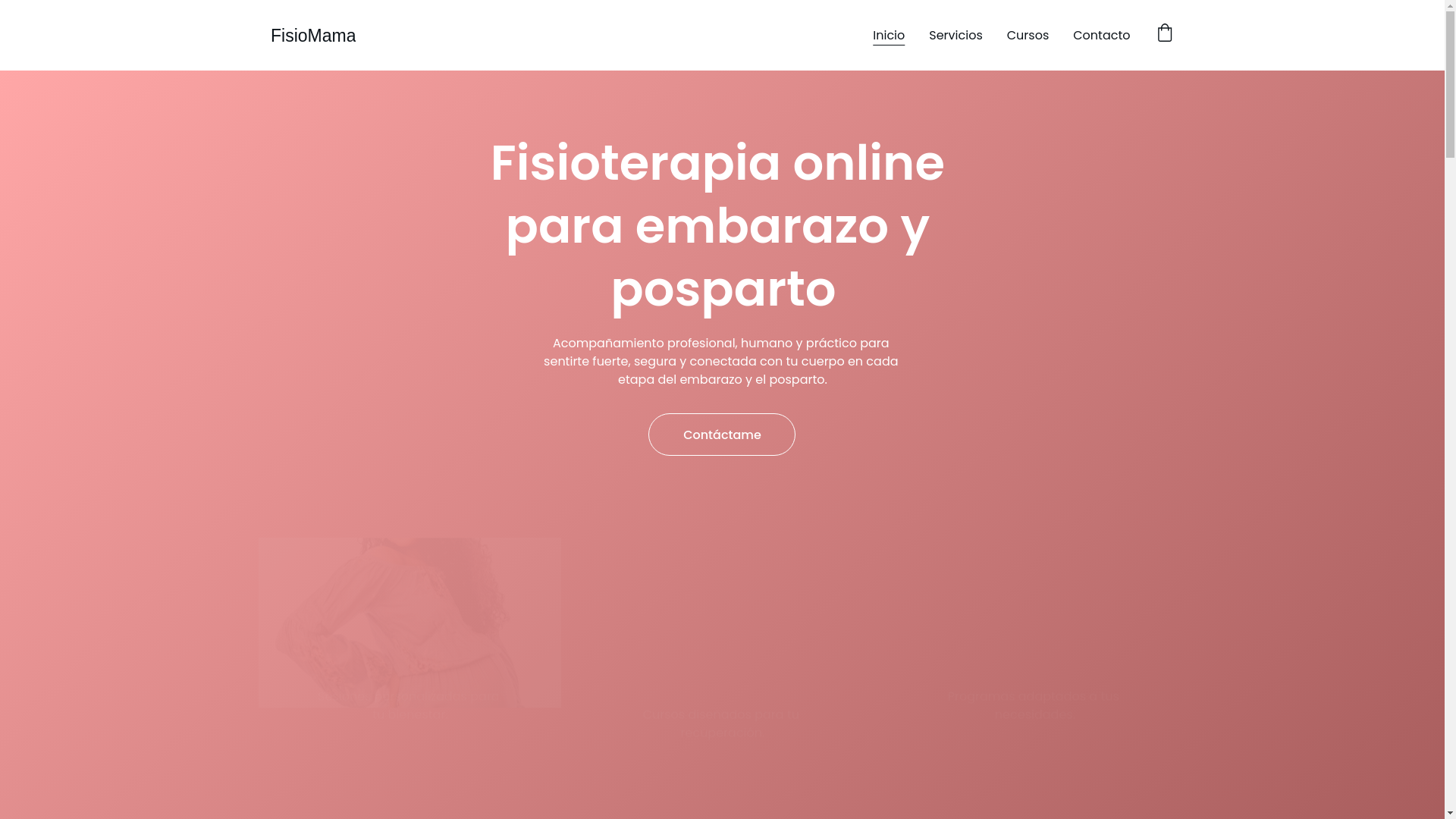website screenshot of https://fisiomama.net/