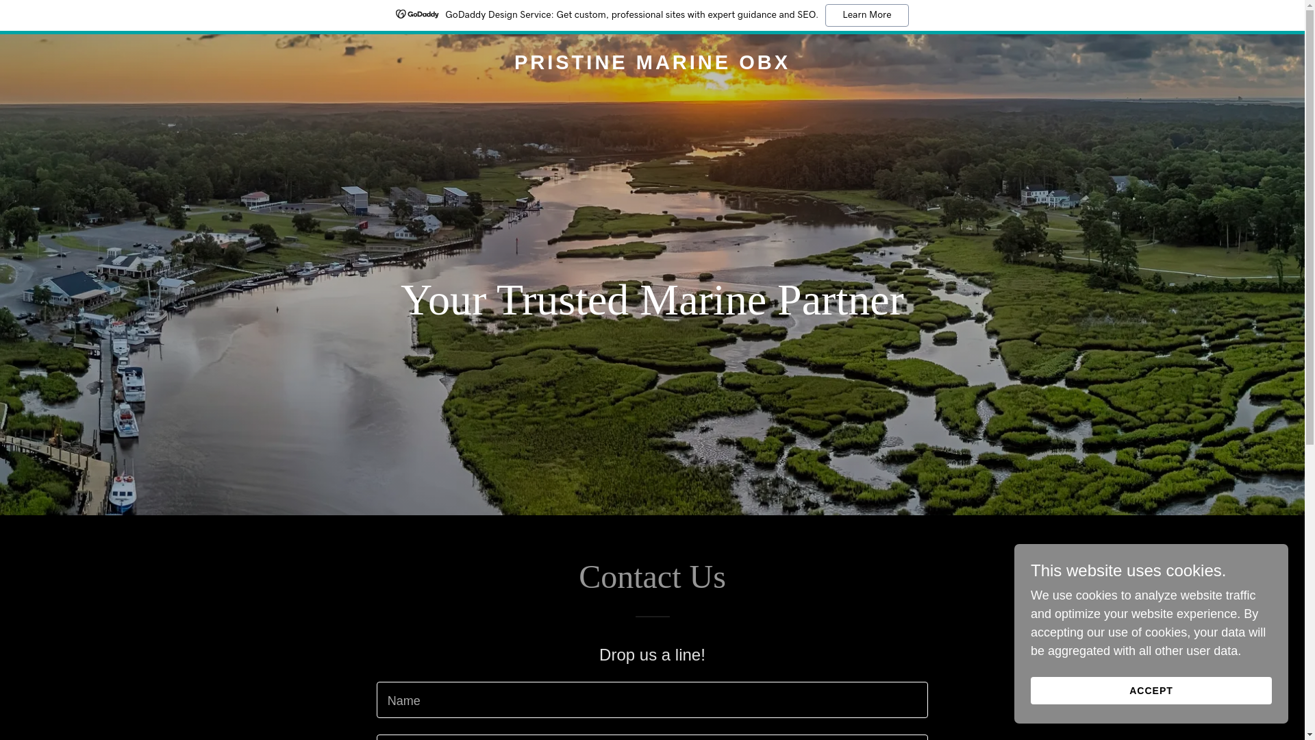 website screenshot of https://pristinemarineobx.com/