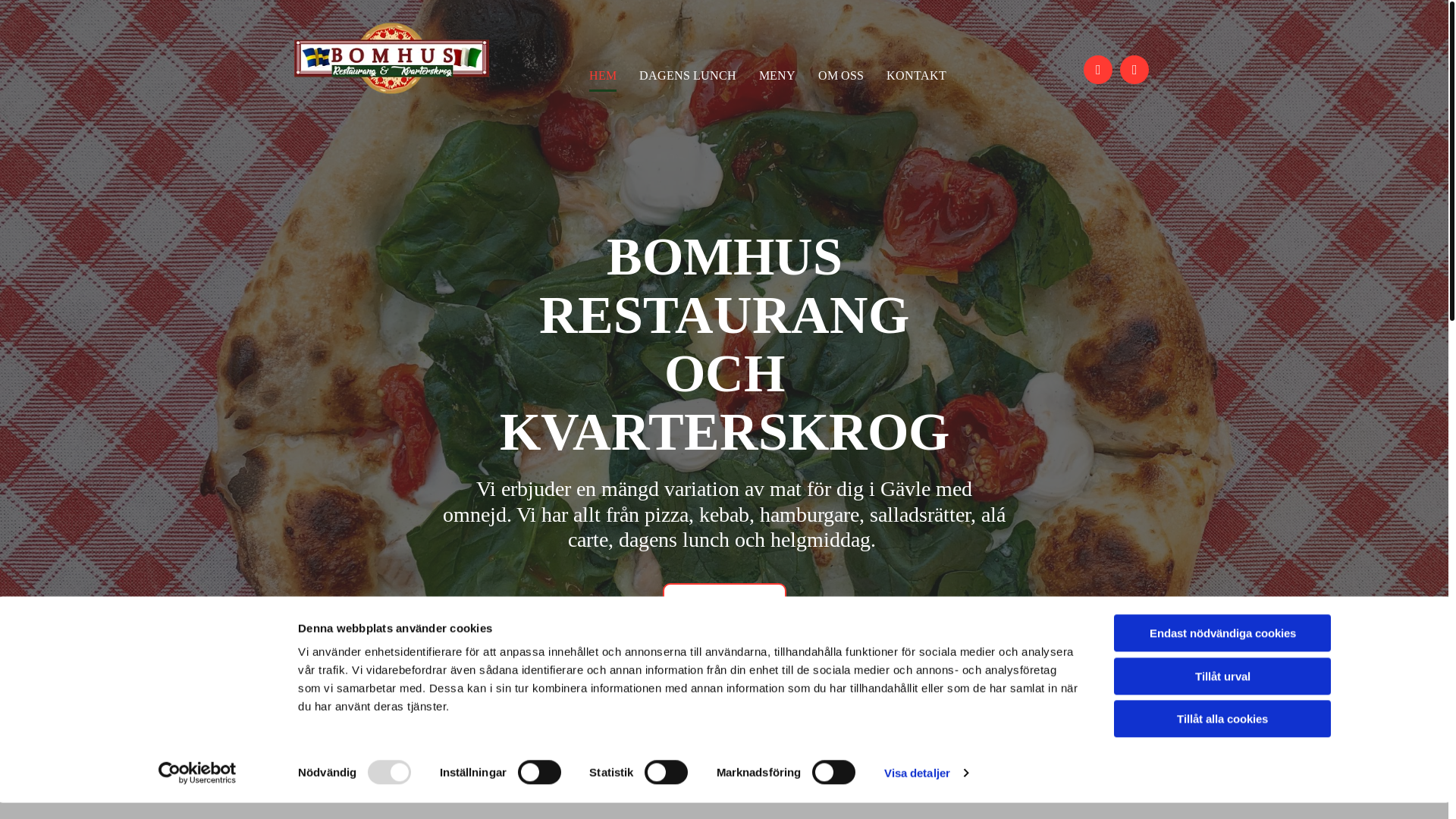 website screenshot of https://bomhuspizzeria.com/