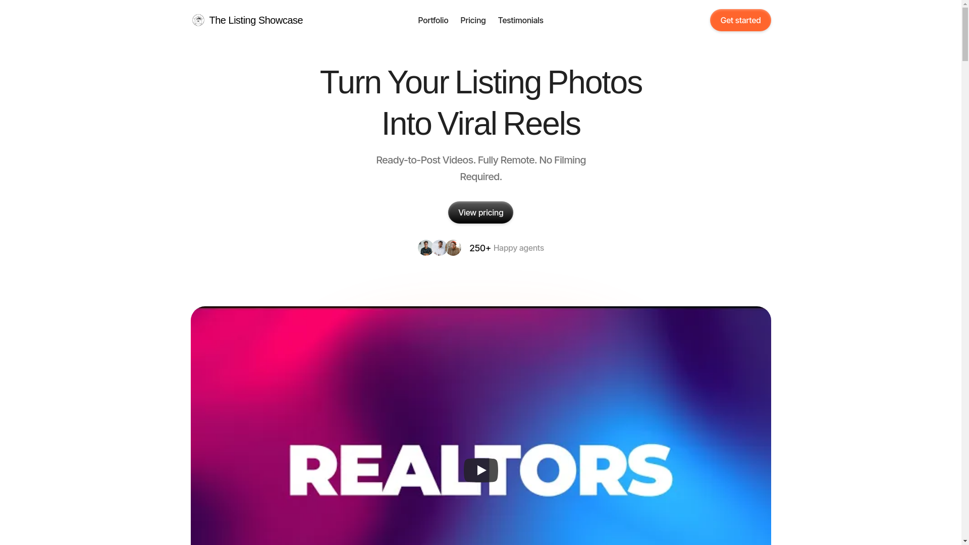 website screenshot of https://listingshowcasetech.com/
