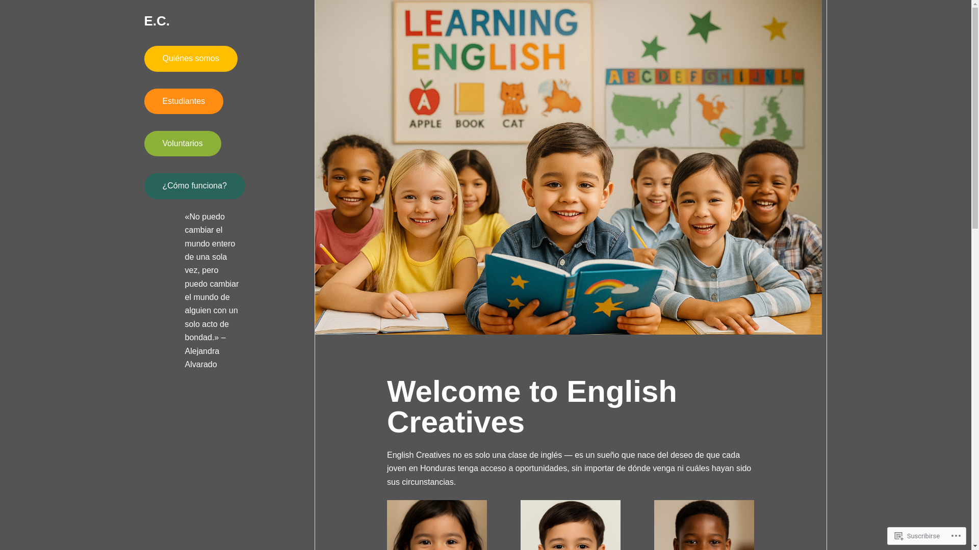 website screenshot of https://englishcreatives.org/